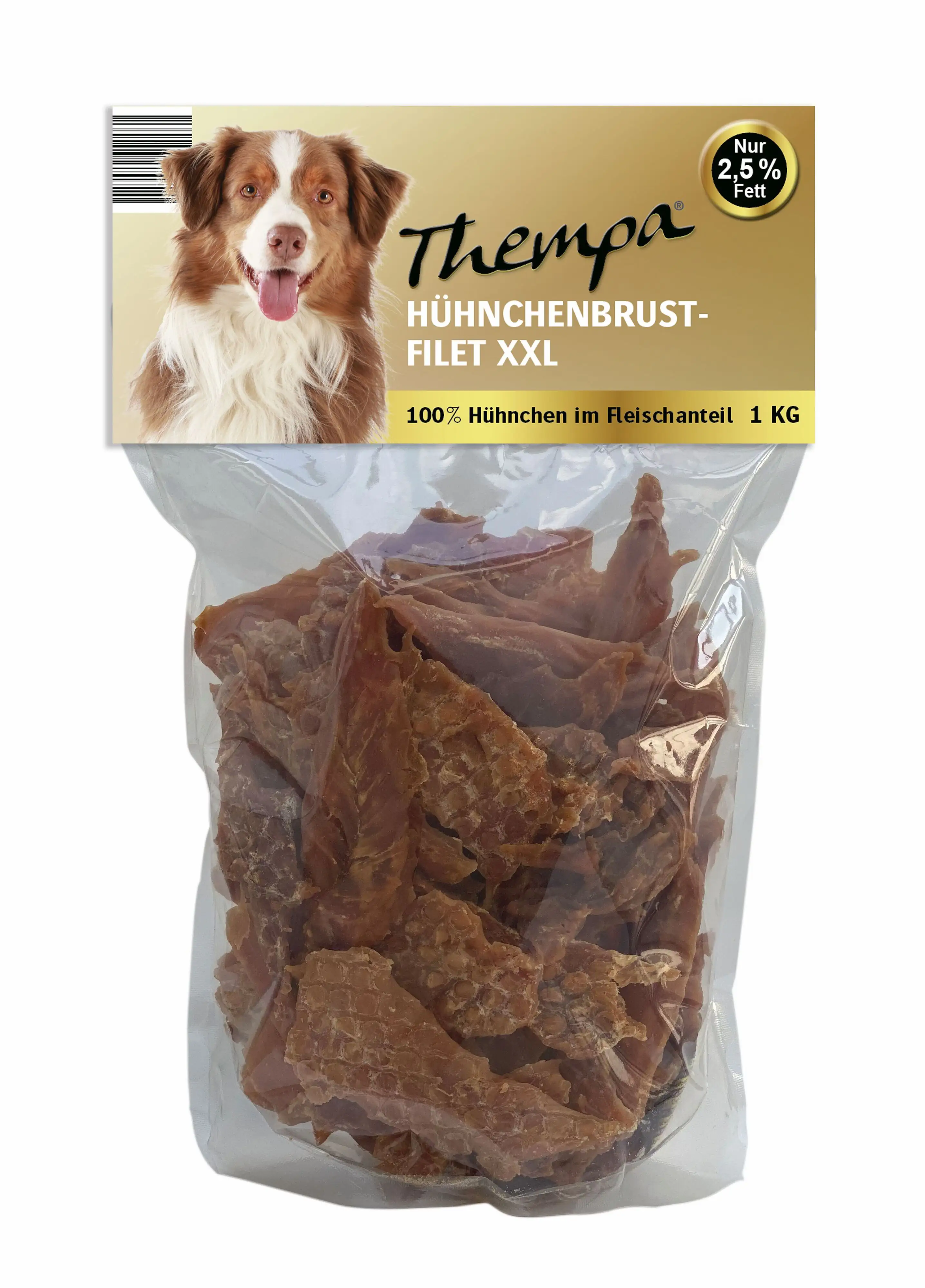 Thempa Hundesnacks Hühnerbrustfilets XXL 1 kg Thempa Hundesnacks Hühnerbrustfilets XXL 1 kg