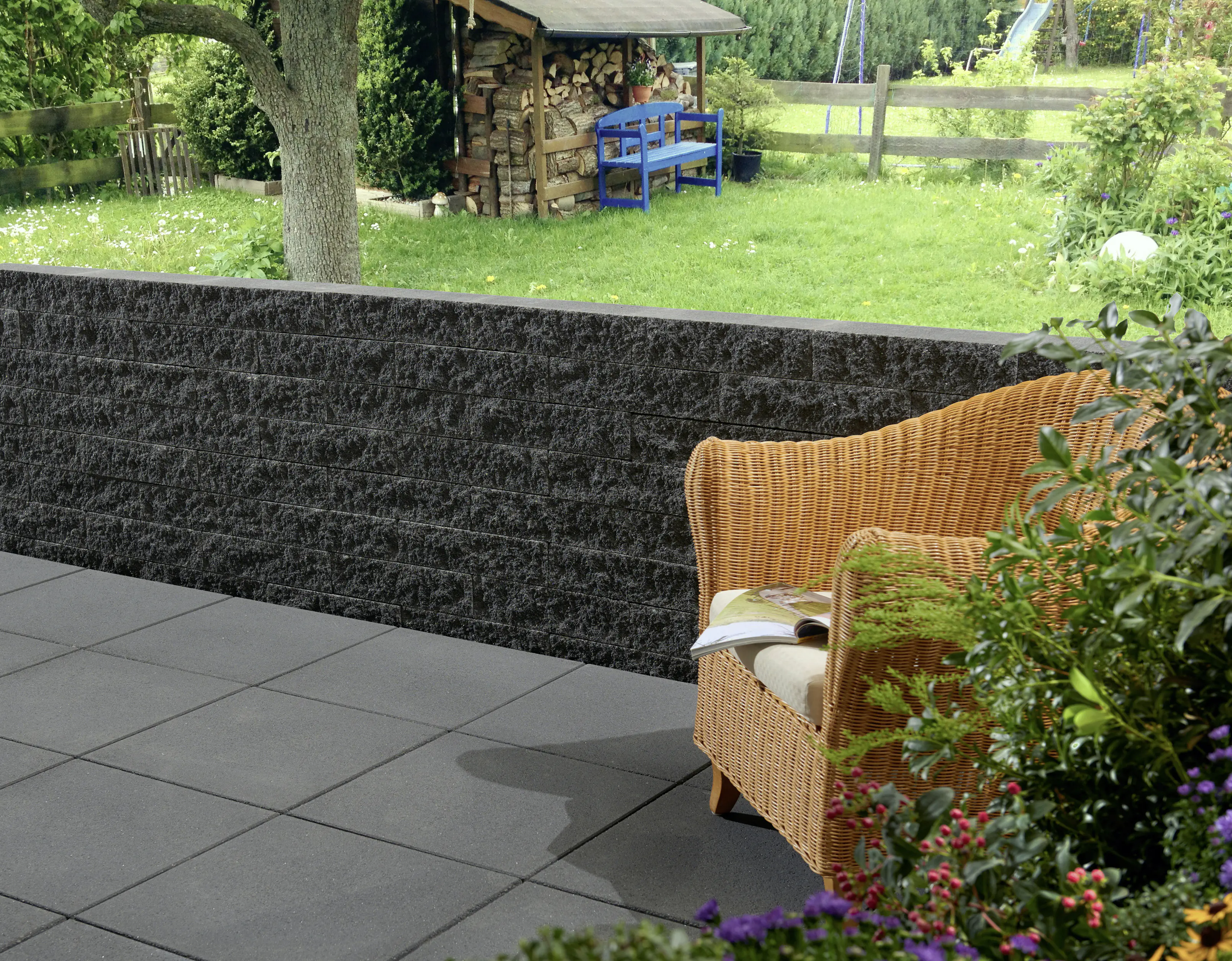 Kann Mauerstein Montania 40 x 15 x 10 cm graphit