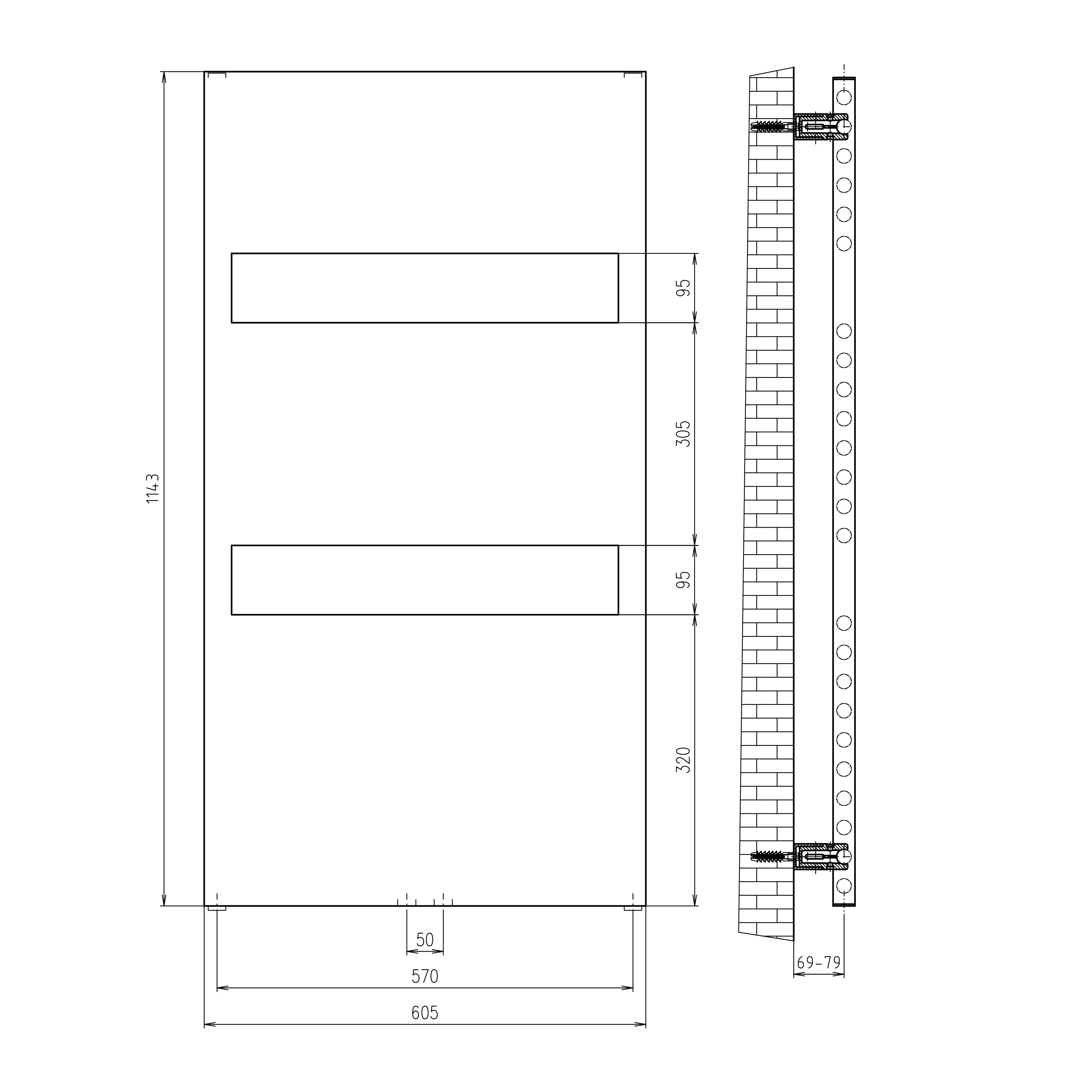 Schulte Badheizkörper Turin 114,3 x 60,5 cm 438 Watt