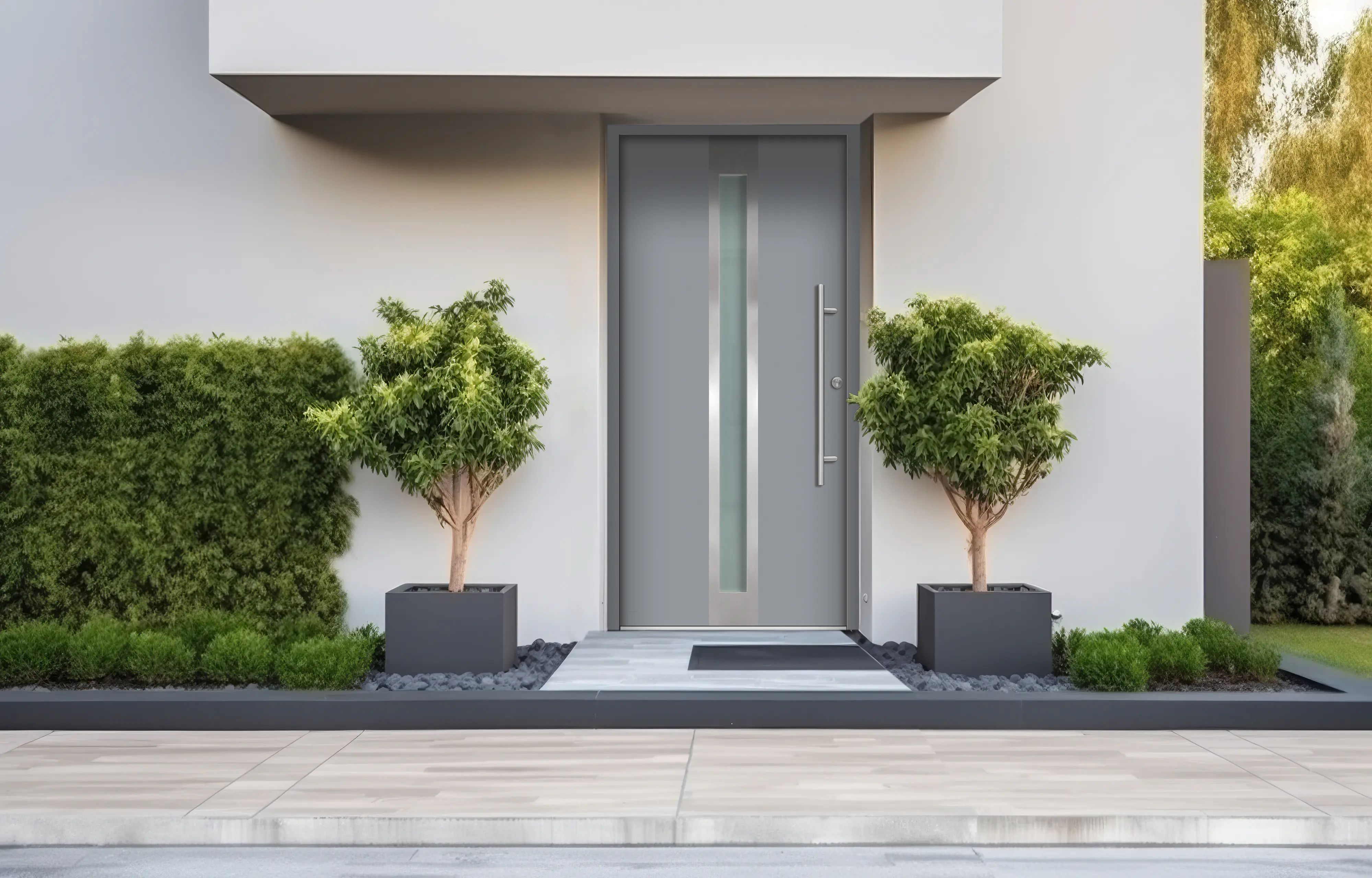 Splendoor Haustür Passivedoor Premium B01 Grau DIN Rechts 110 x 210 cm