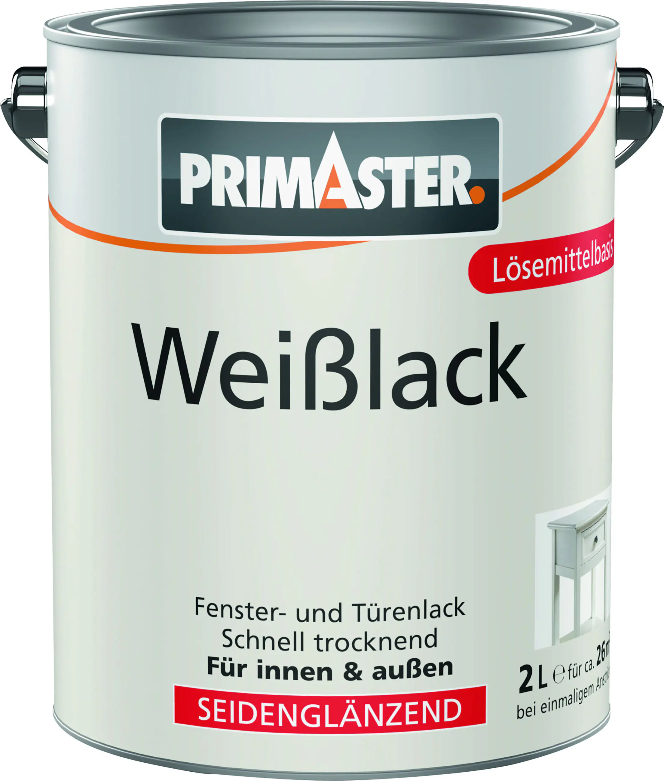 Primaster Weißlack seidenmatt 2 L weiß Primaster Weißlack seidenmatt 2 L weiß