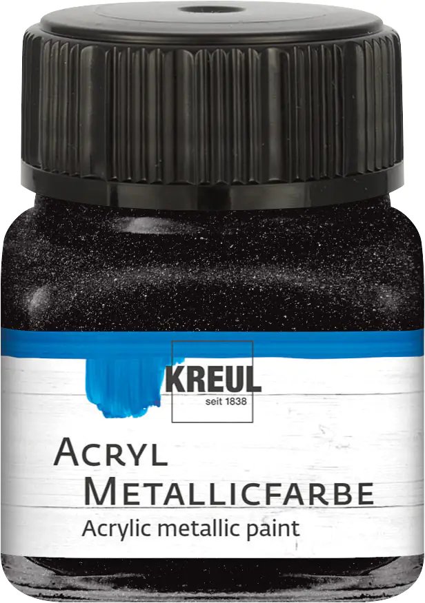 Kreul Acryl Metallicfarbe schwarz 20 ml