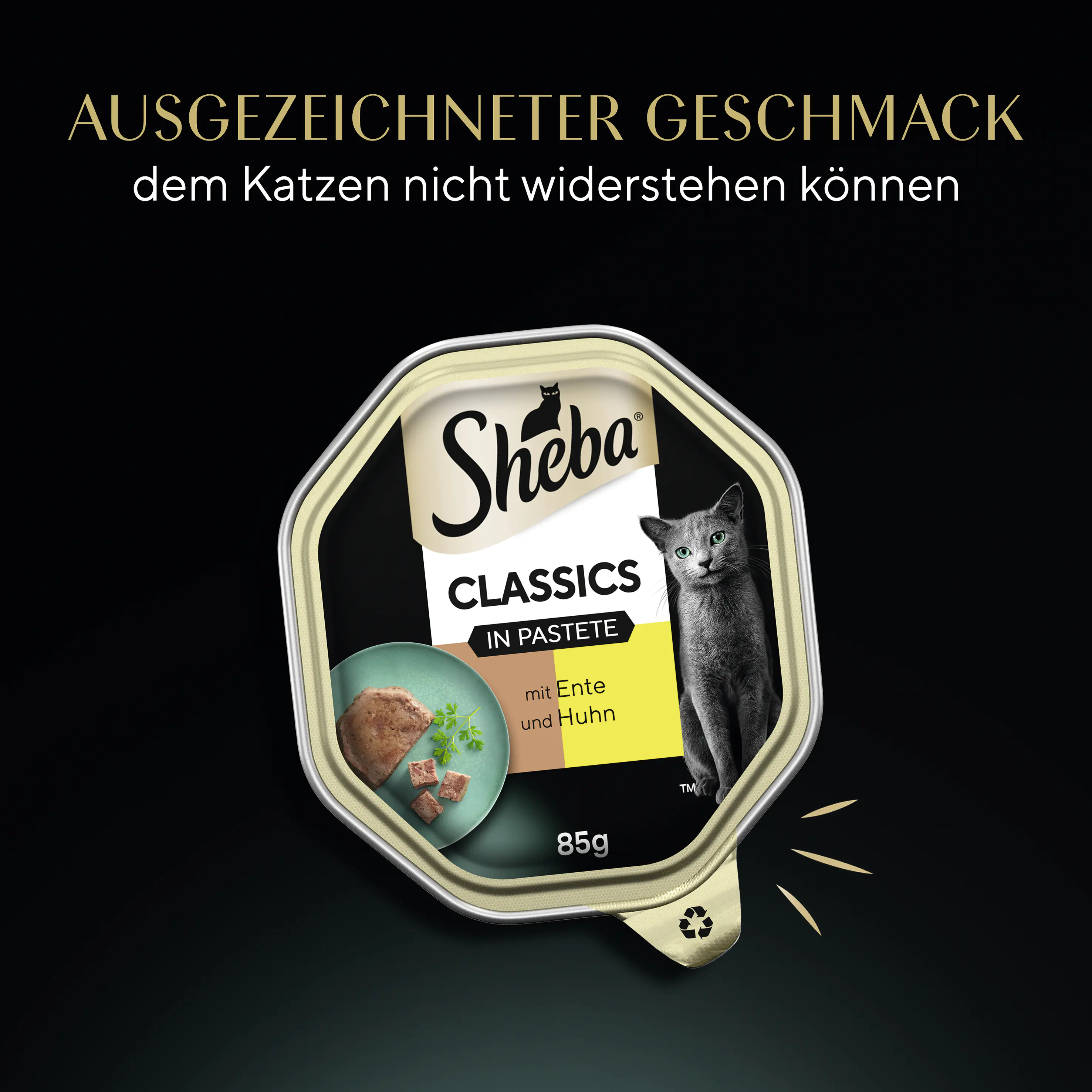 Sheba Classics in Pastete mit Ente & Huhn Katzenfutter 85 g Sheba Classics in Pastete mit Ente & Huhn Katzenfutter 85 g