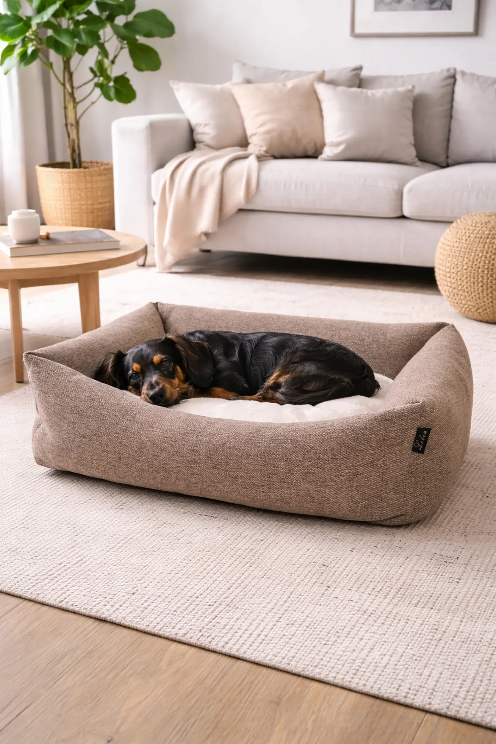 Lebon Hundebett Bonny XL 85 x 70 cm Golden Brown