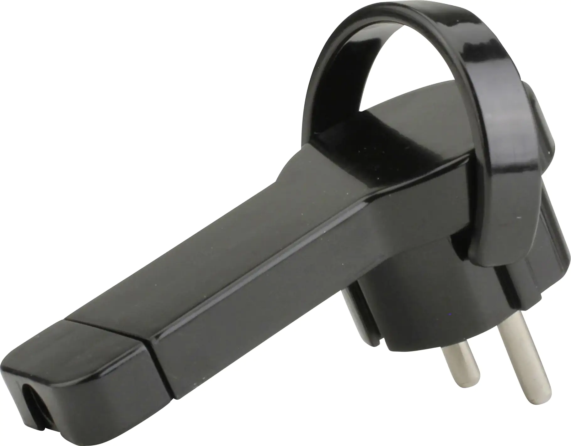 Flachstecker schwarz, Schutzkontaktstecker Flachstecker schwarz, Schutzkontaktstecker