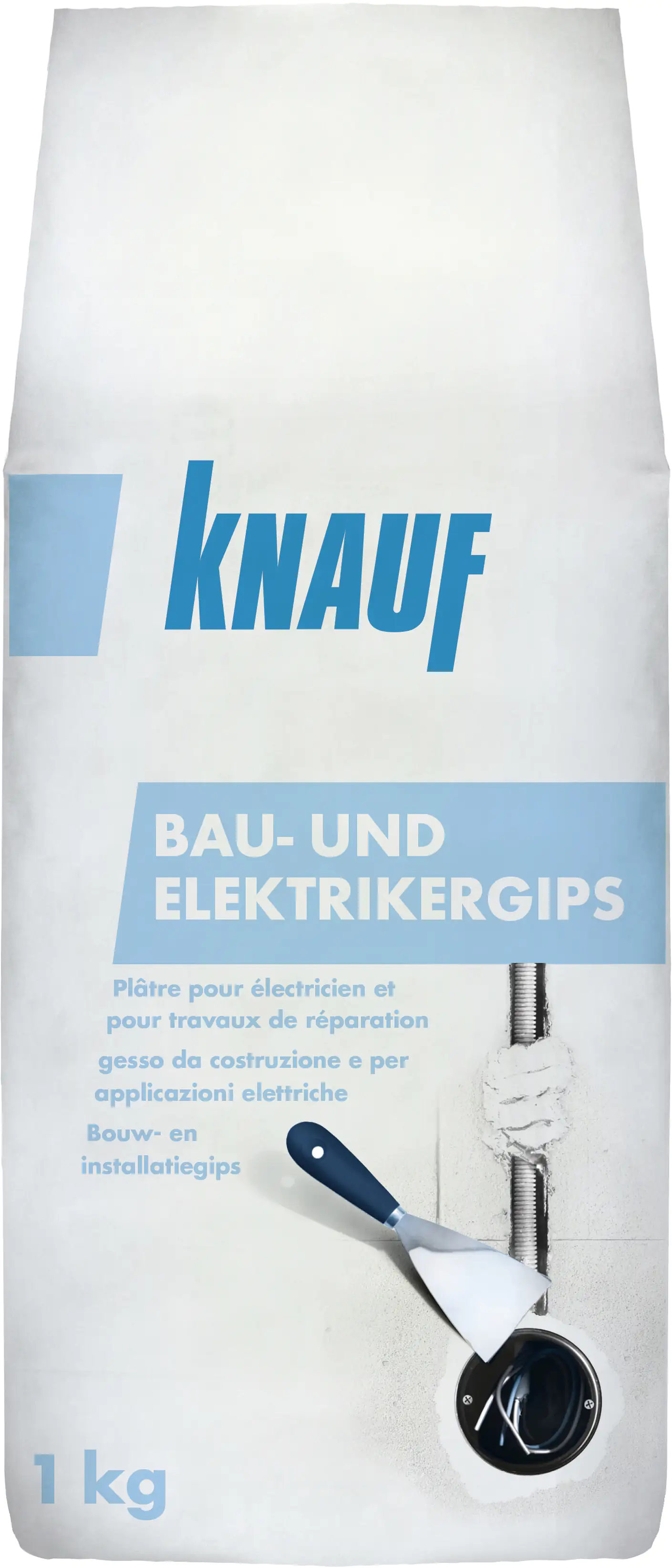 Knauf Bau- und Elektrikergips hellgrau, 1 kg