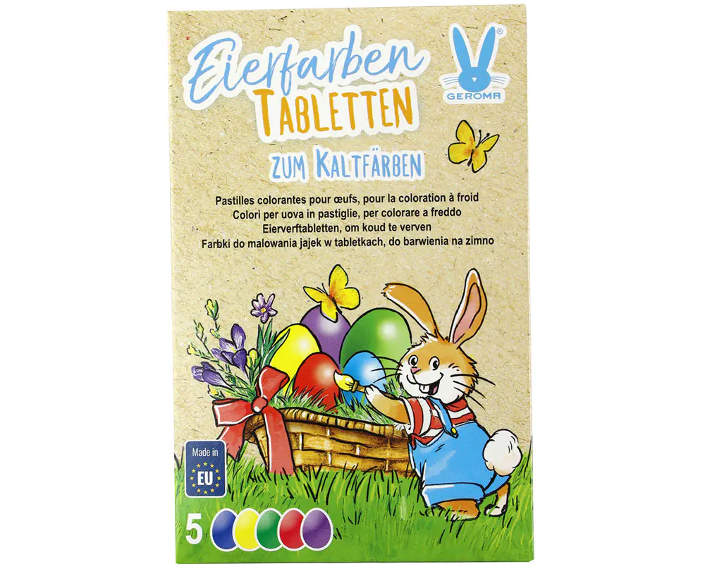 Eierfarben 5 Farben Tabletten zum Kaltfärben  Eierfarben 5 Farben Tabletten zum Kaltfärben