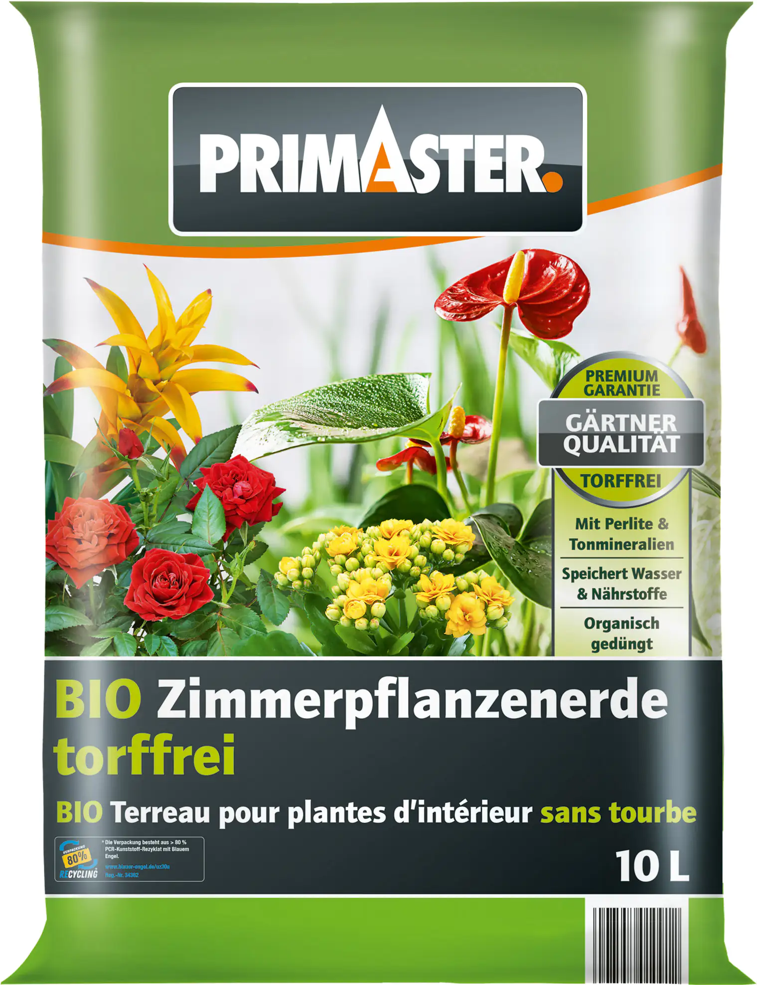 Primaster Bio Zimmerpflanzerde torffrei 10 L Primaster Bio Zimmerpflanzerde torffrei 10 L