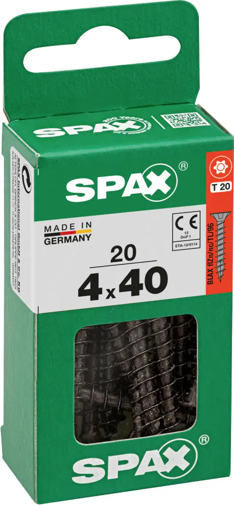 Spax Universalschrauben 4 x 40 mm T20 Vollgewinde - 20 Stk. 