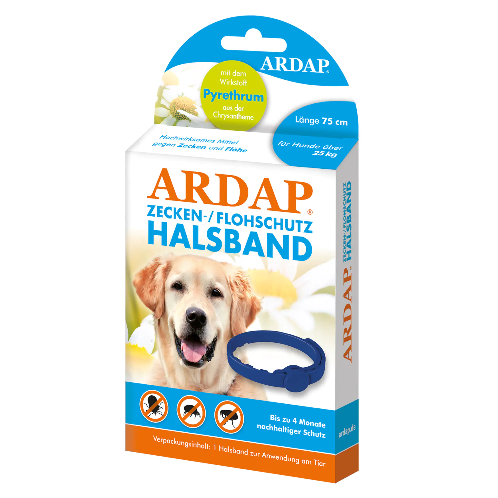 ARDAP Zecken- und Flohhalsband für Hunde über 25 kg 75 cm ARDAP Zecken- und Flohhalsband für Hunde über 25 kg 75 cm