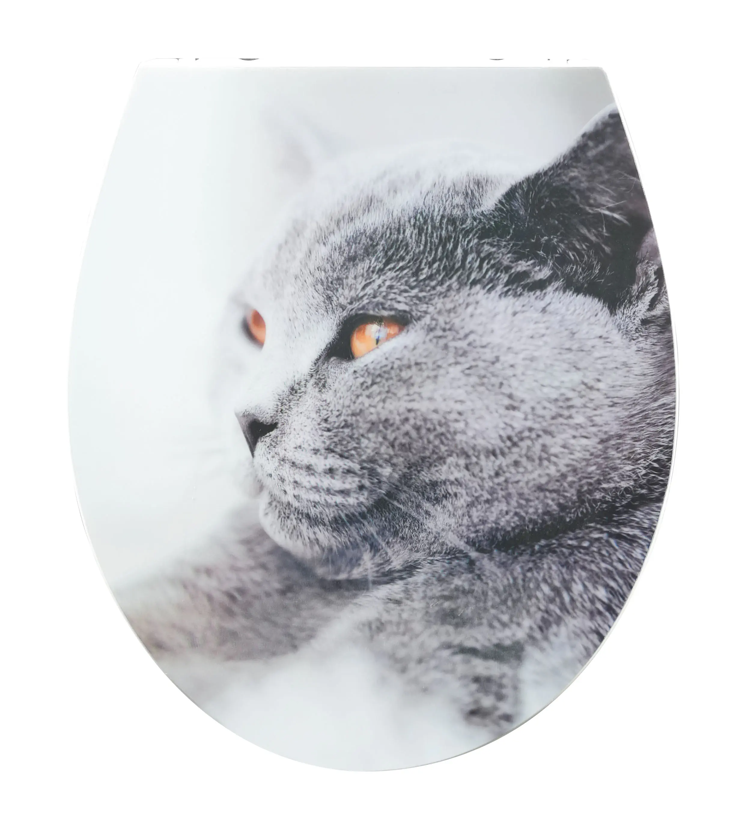 Primaster WC-Sitz mit Absenkautomatik Katze 3D weiß 