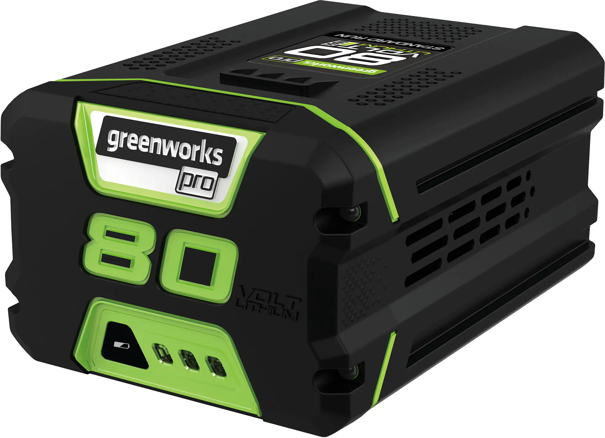 Greenworks 80 V Li-Ion Akku 4 Ah LED-Ladestandsanzeige