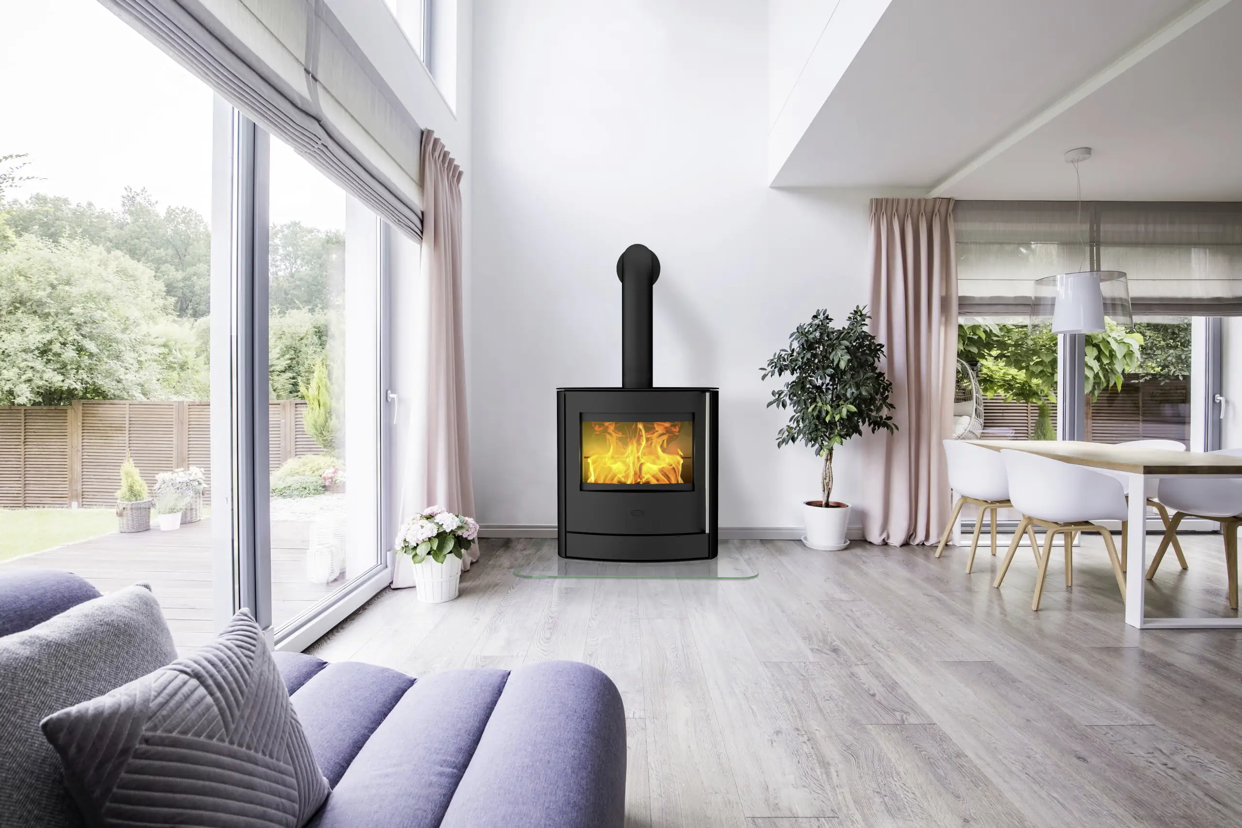 Fireplace Kaminofen Adamis Stahl, schwarz, 7 kW