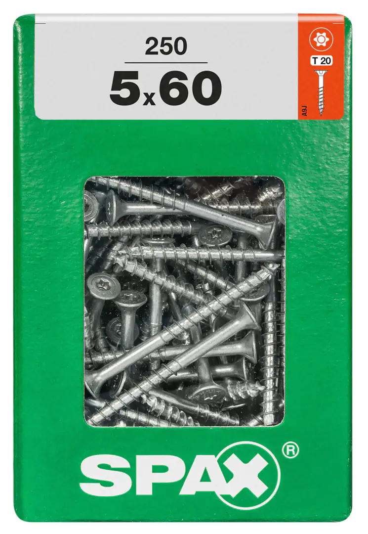 Spax Universalschrauben 5.0 x 60 mm TX 20 Senkkopf - 250 Stk.