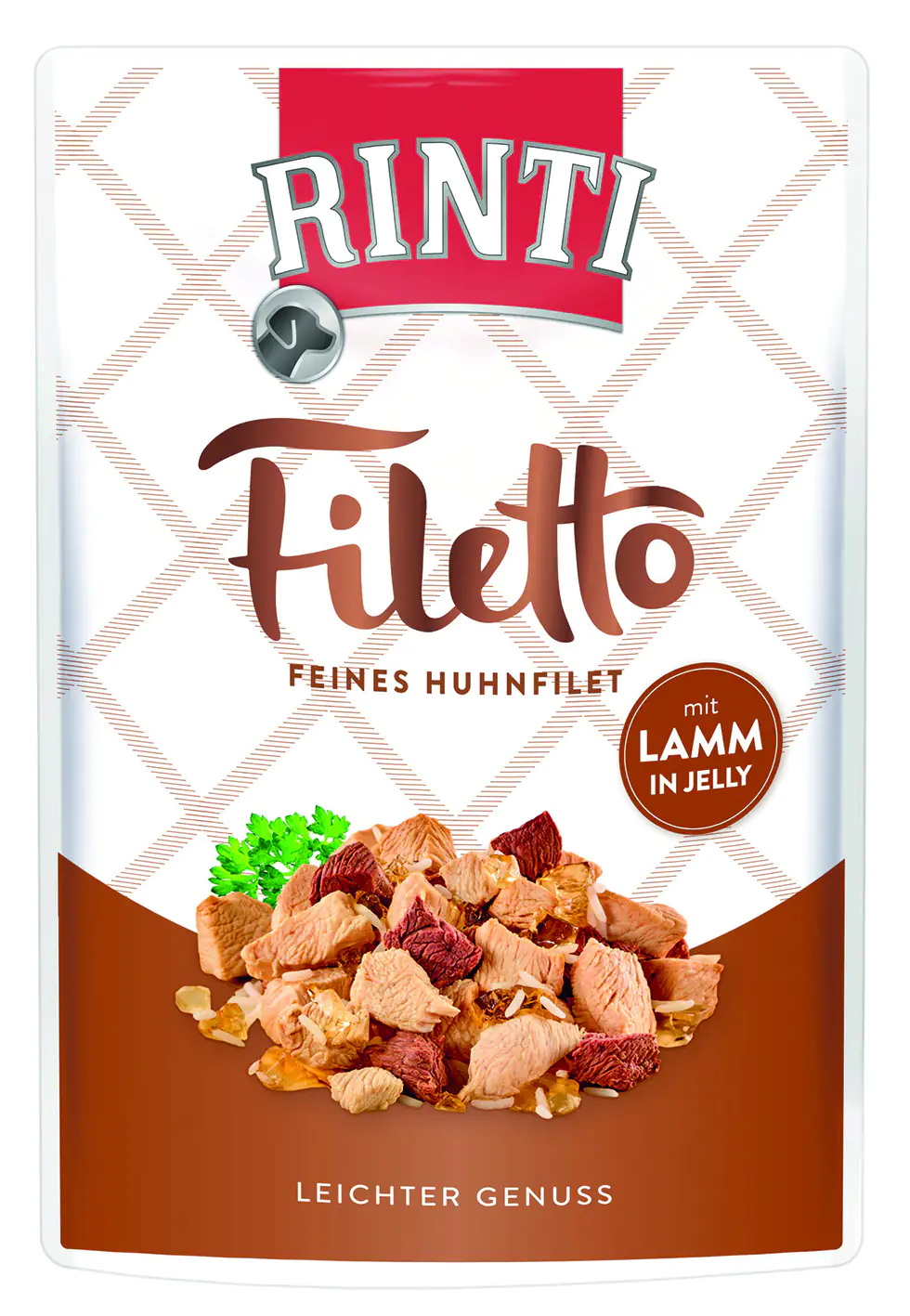 Rinti Filetto Hundenassfutter Adult 100 g Huhnfilet mit Lamm in Jelly