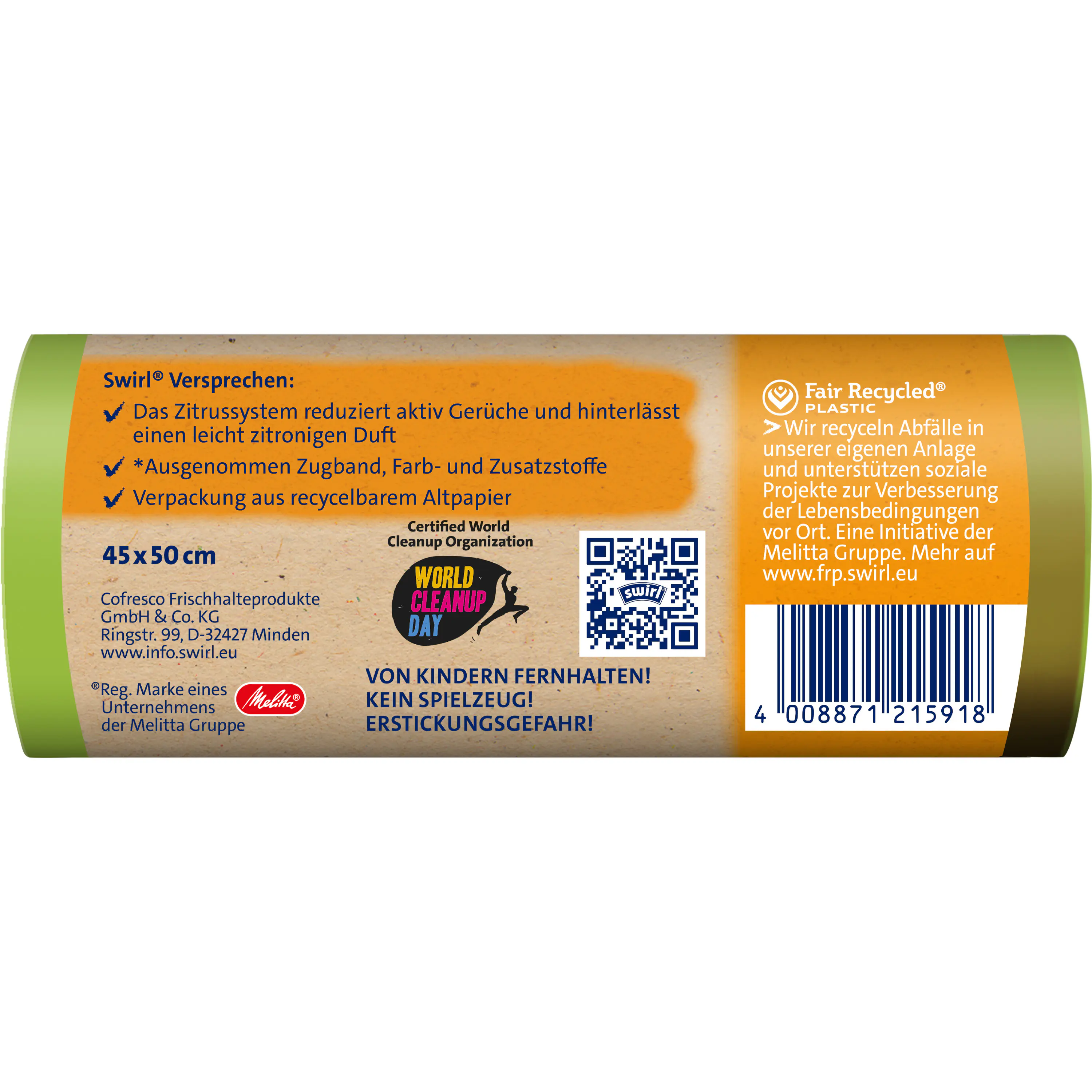 Swirl® 20 l Aktive Frische Müllbeutel Reißfest & Dicht