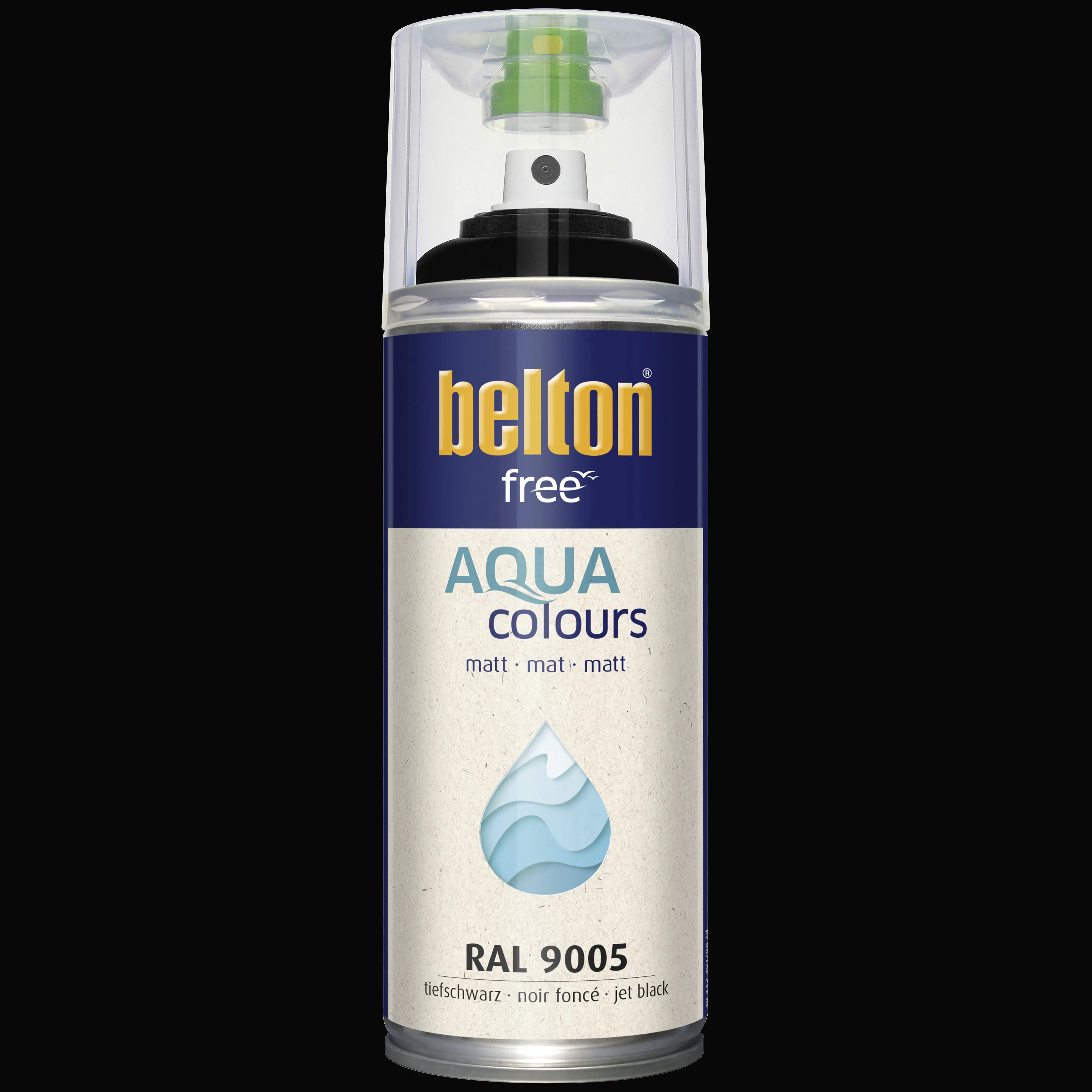 belton free Lackspray AQUAcolours 400 ml tiefschwarz matt