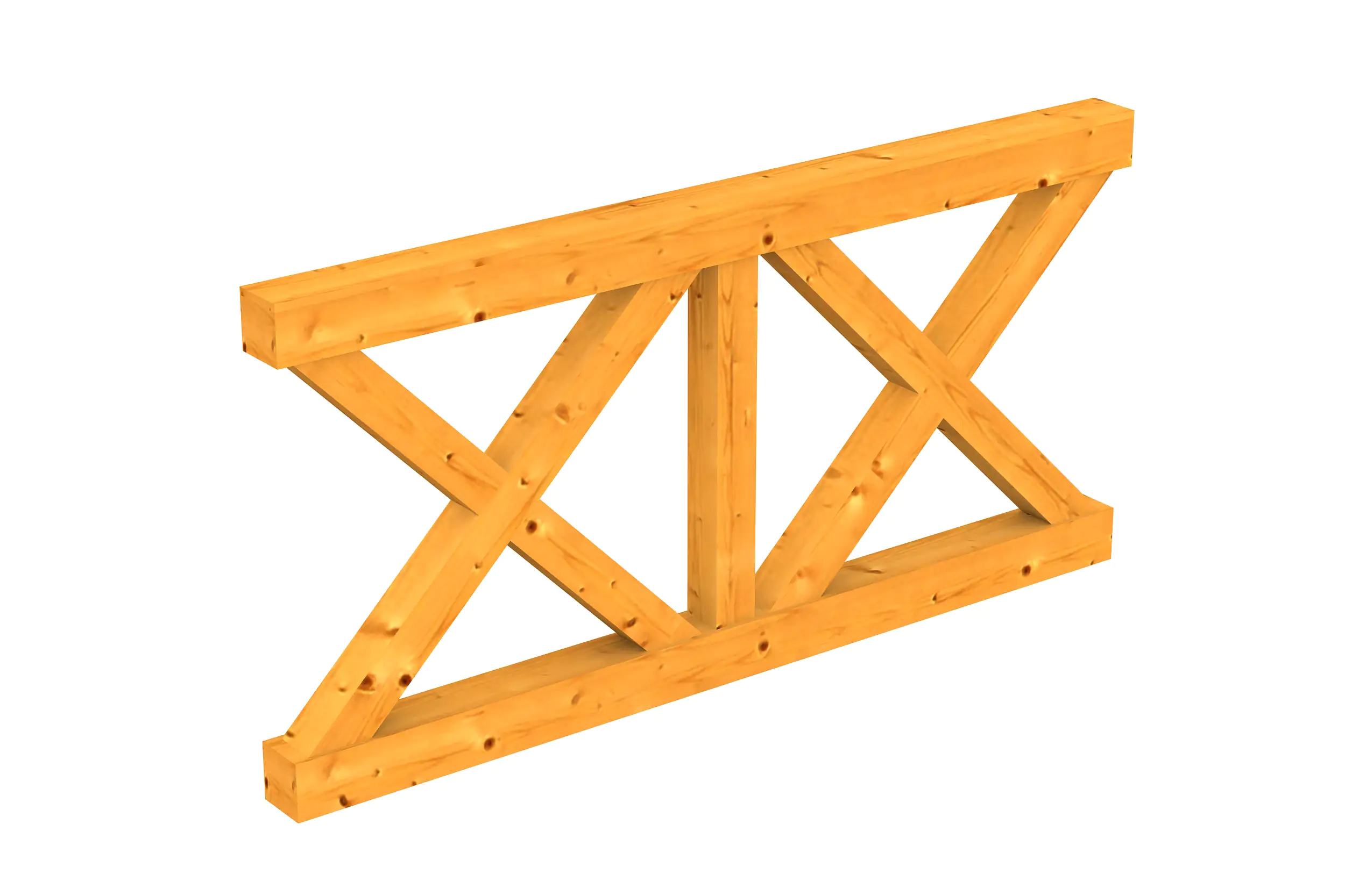 SKAN HOLZ Brüstung Andreaskreuz 170 x 84 cm, Fichte, lasiert in Eiche hell