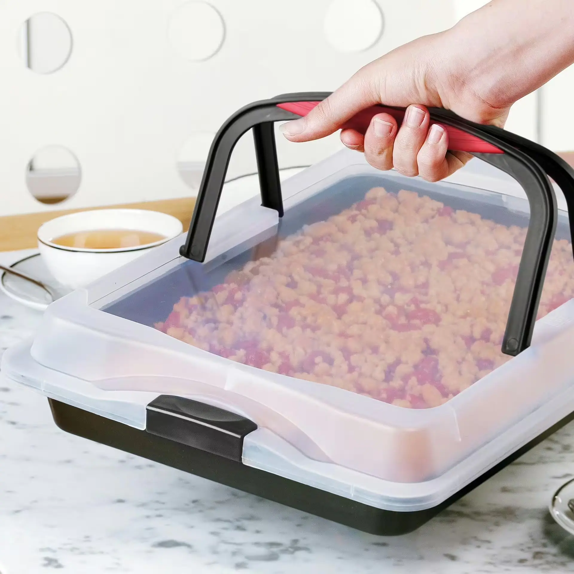 Zenker Blechkuchen-Container mit Haube 42 x 19 x 4 cm