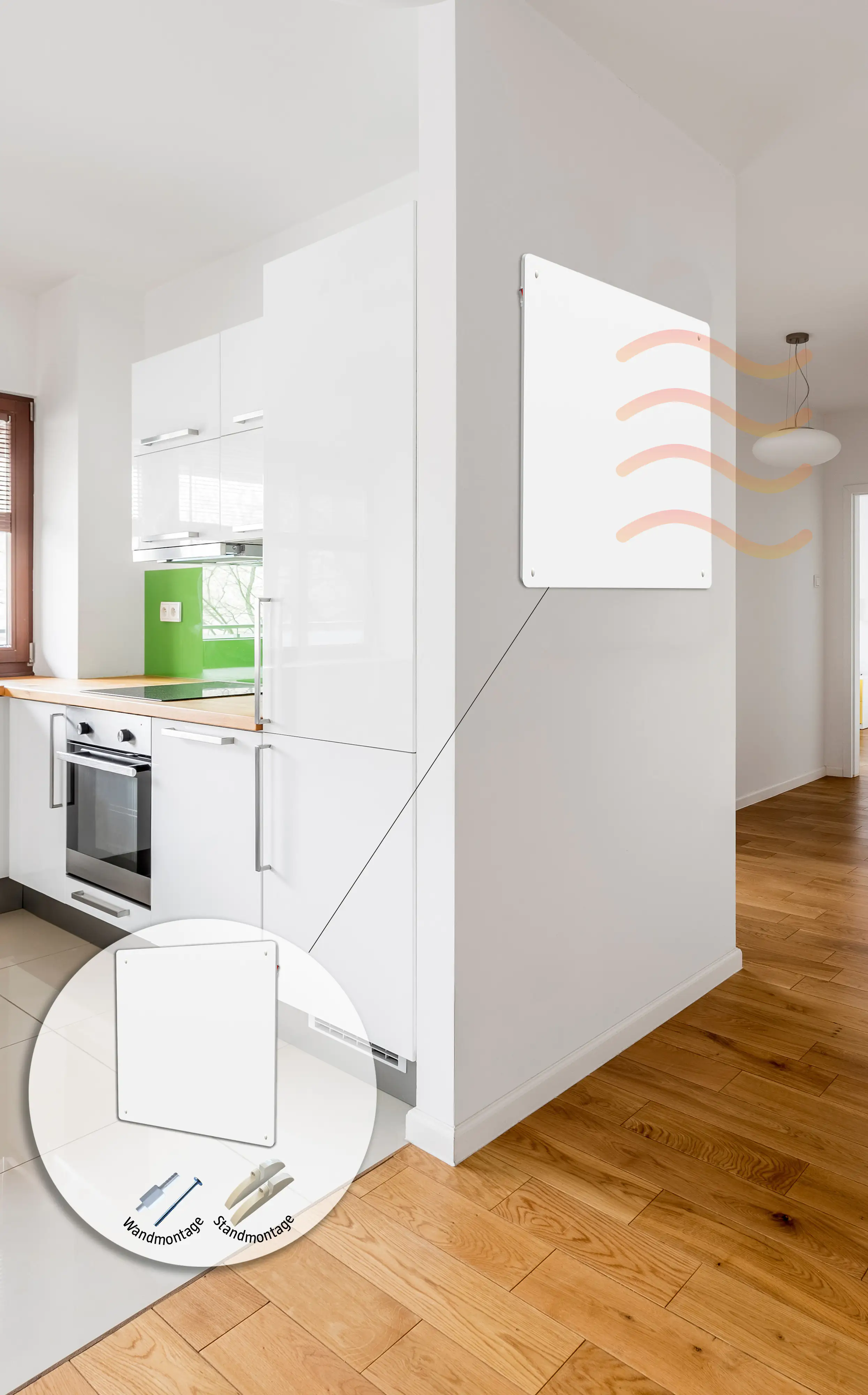 Bella Jolly Infrarot Wandheizkörper 60 x 60 cm Standfüßen 400 Watt, weiß Bella Jolly Infrarot Wandheizkörper 60 x 60 cm Standfüßen 400 Watt, weiß