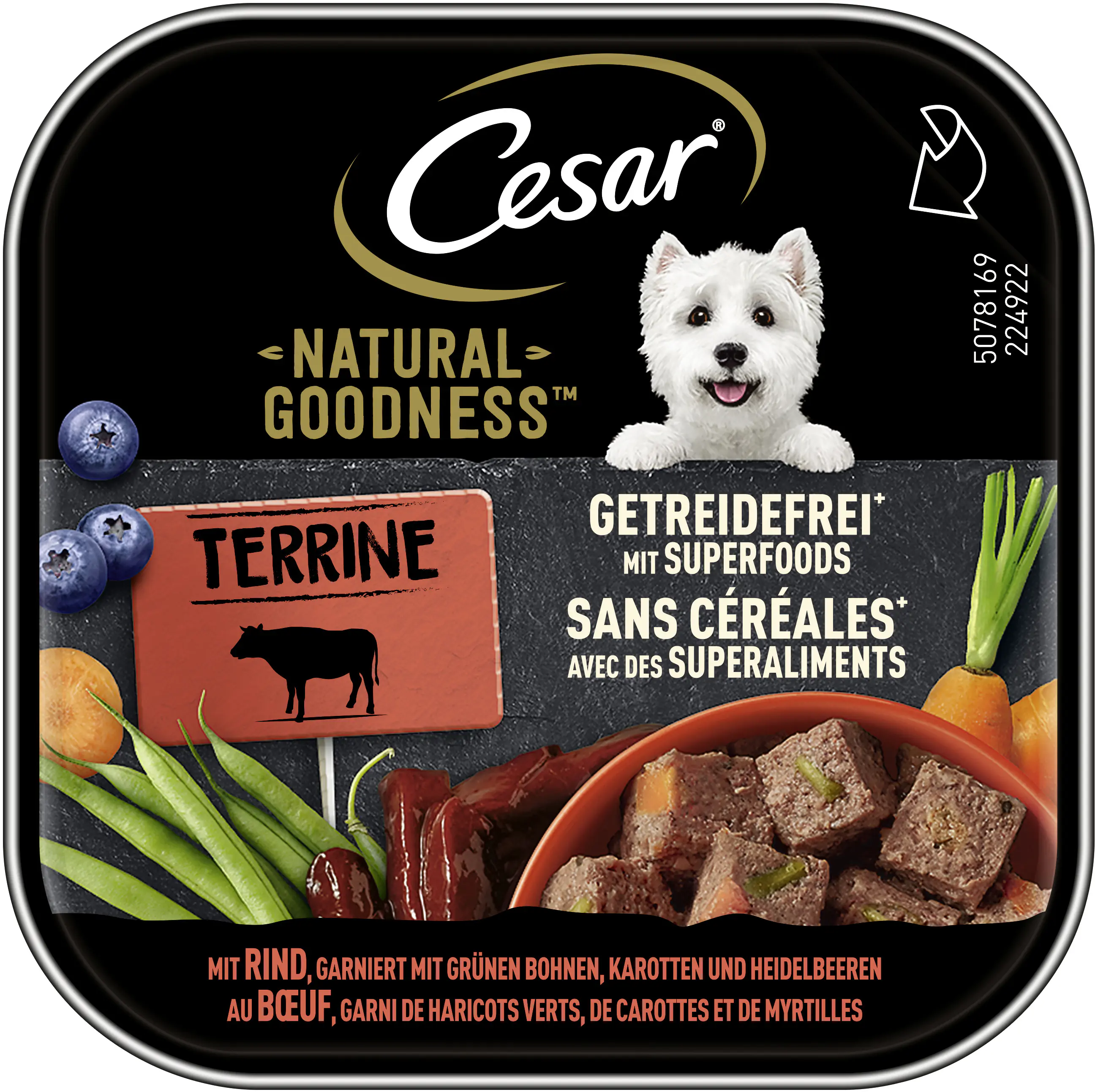 Cesar Natural Goodness Hundenassfutter Adult 100 g Rind & Gemüse