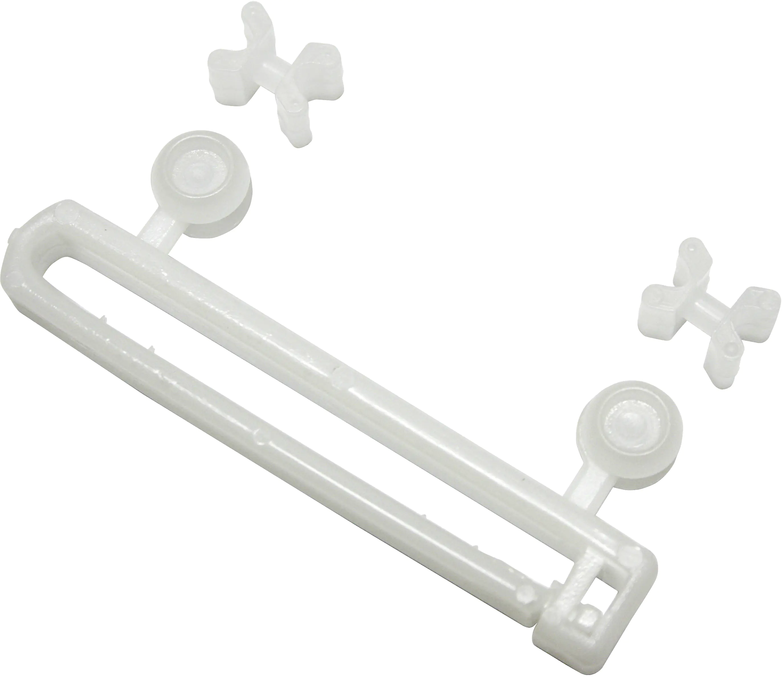 Gardinia Schlaufengleiter mit Rollen, weiß, 10-er Pack