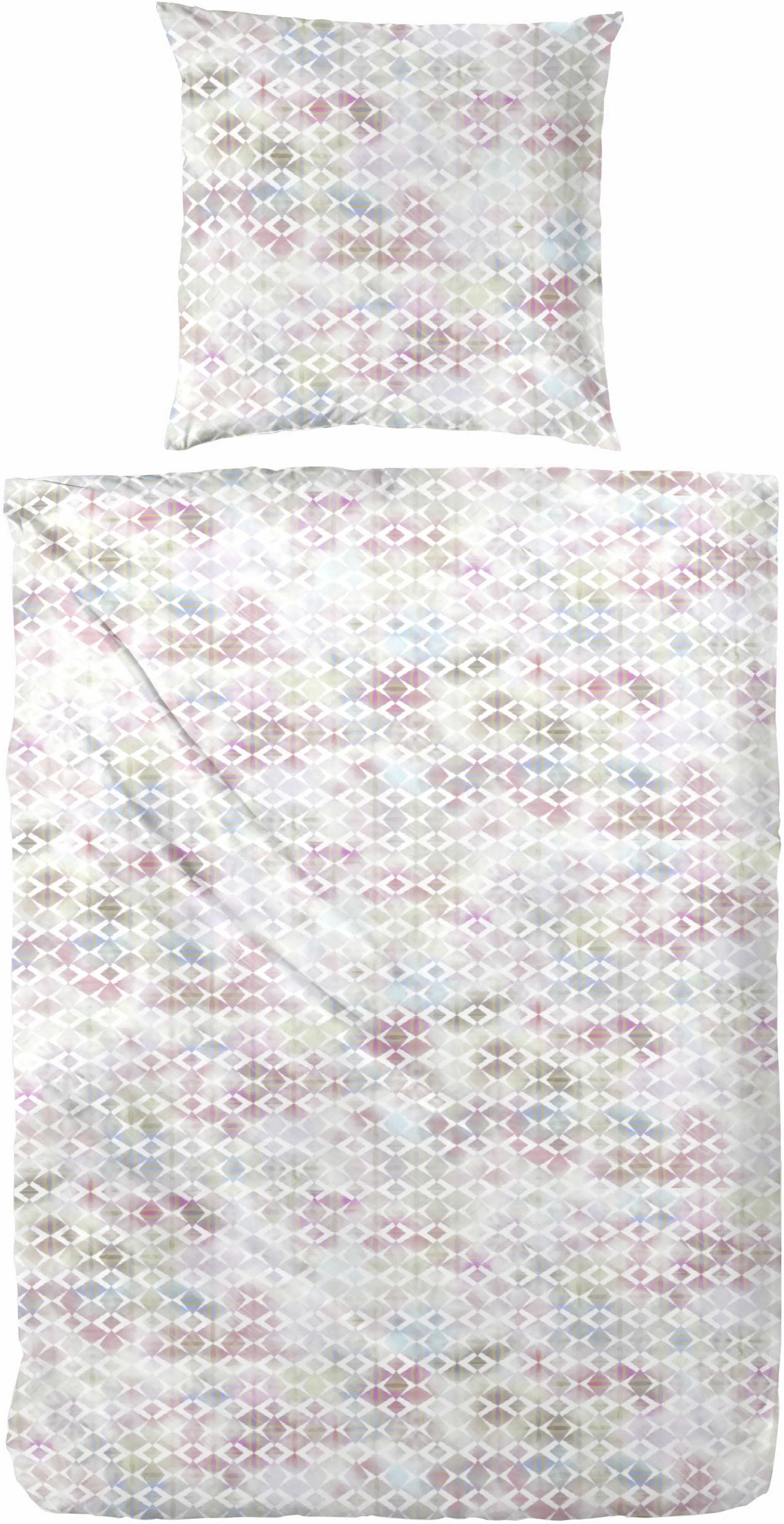 Perkal Bettwäsche Muster 135 x 200 cm rosa