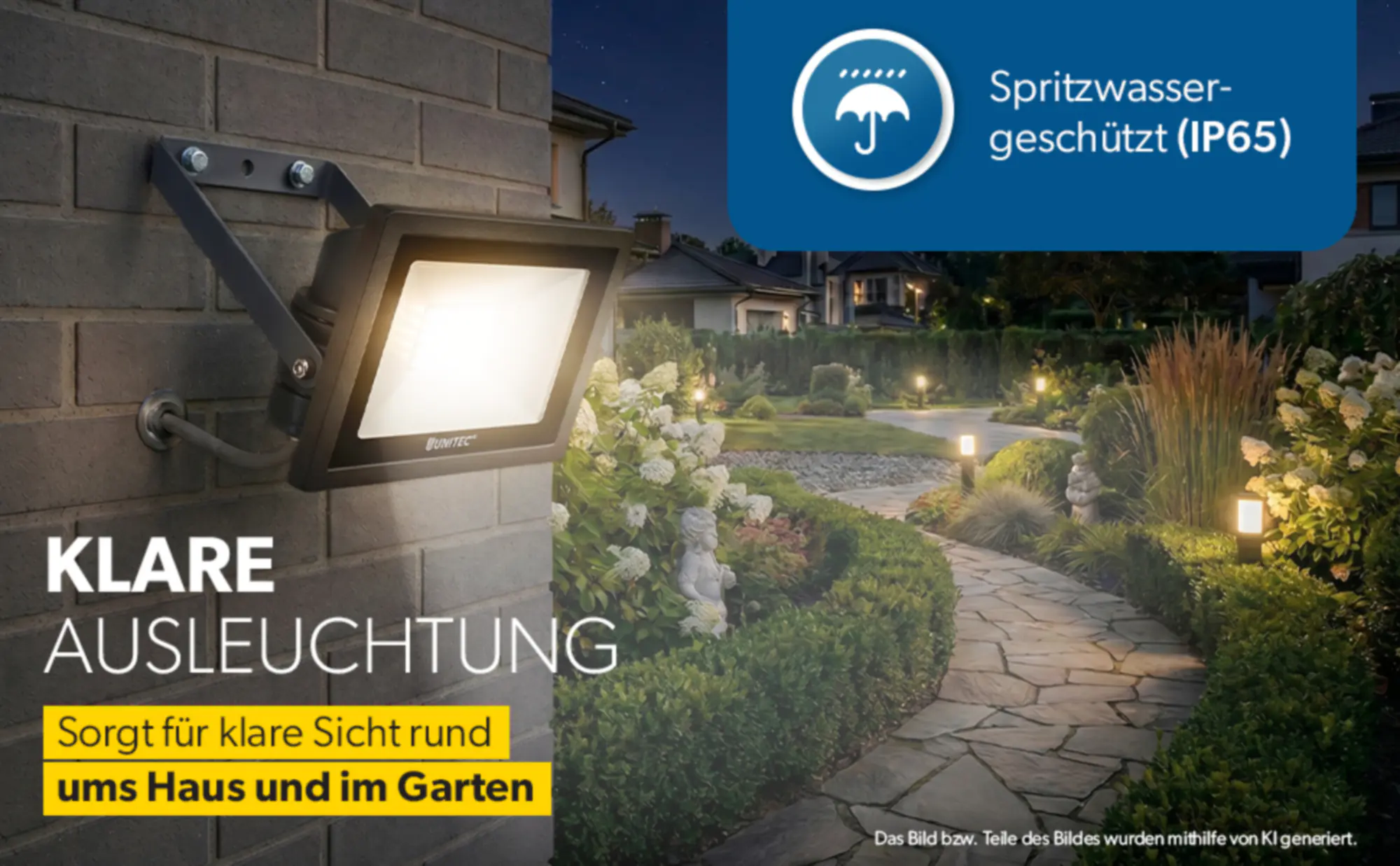 UniTec LED Strahler anthrazit 14 W 1700 lm 