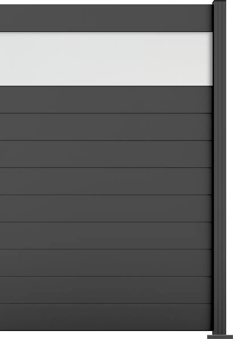 Ambiente Alu-Zaun Erweiterungsset Paneel 150 anthrazit 187 x 124,2 cm  