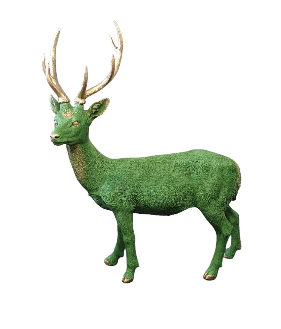 Figur Hirsch Polyresin 98 x 40 x 78 cm  grün Figur Hirsch Polyresin 98 x 40 x 78 cm  grün