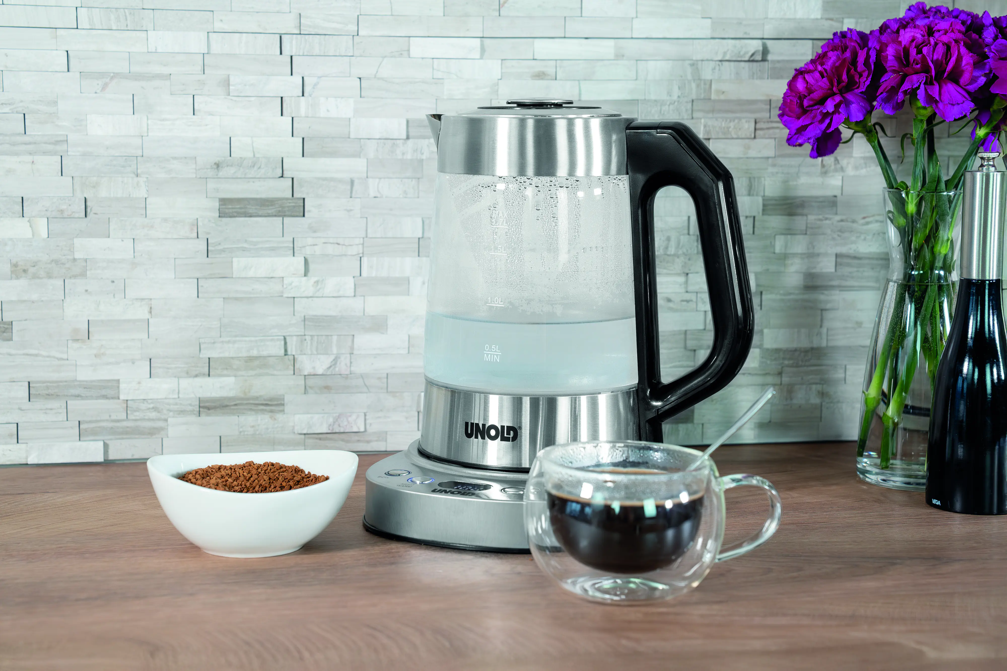 Unold 18215 Samowar Selin Wasserkocher 1,7 l 1800 W Edelstahl