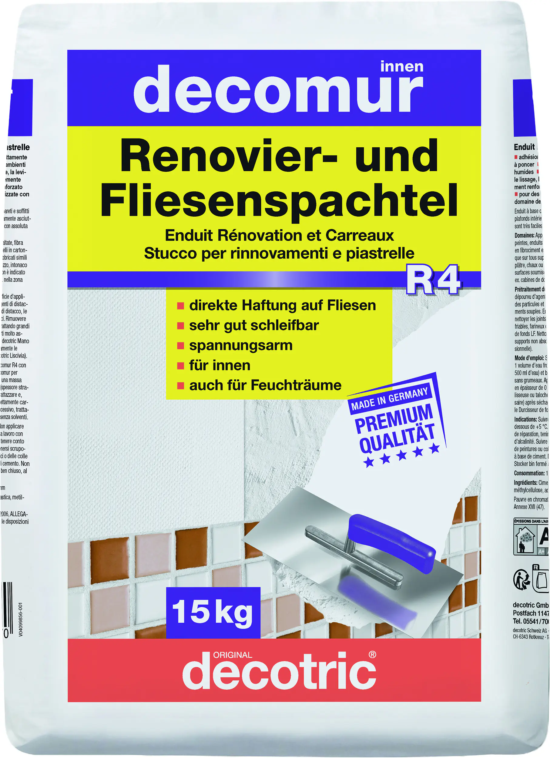 Decotric Decomur Renovier- und Fliesenspachtel R4 15 kg