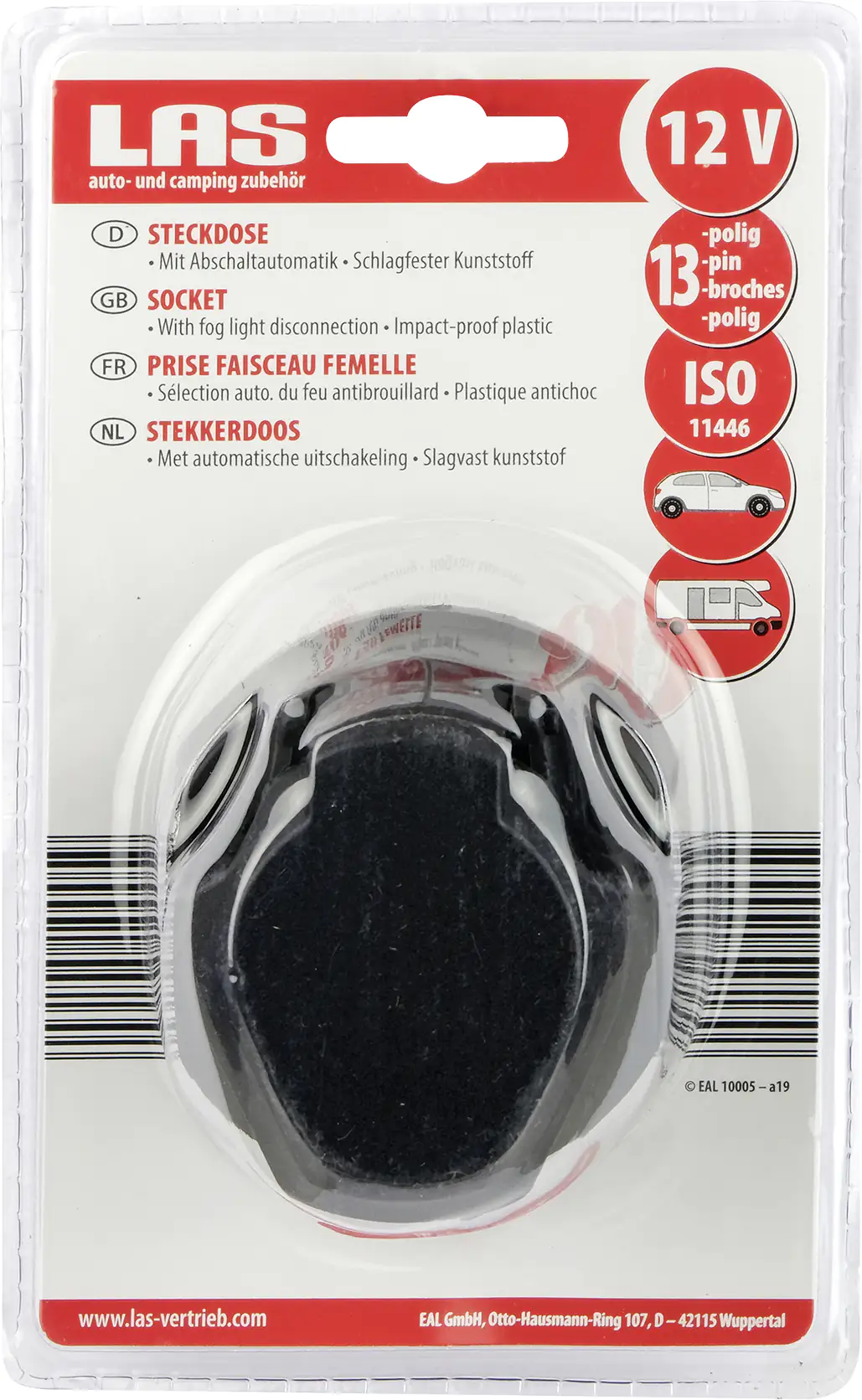 LAS Steckdose 13-polig mit Abschaltautomatik