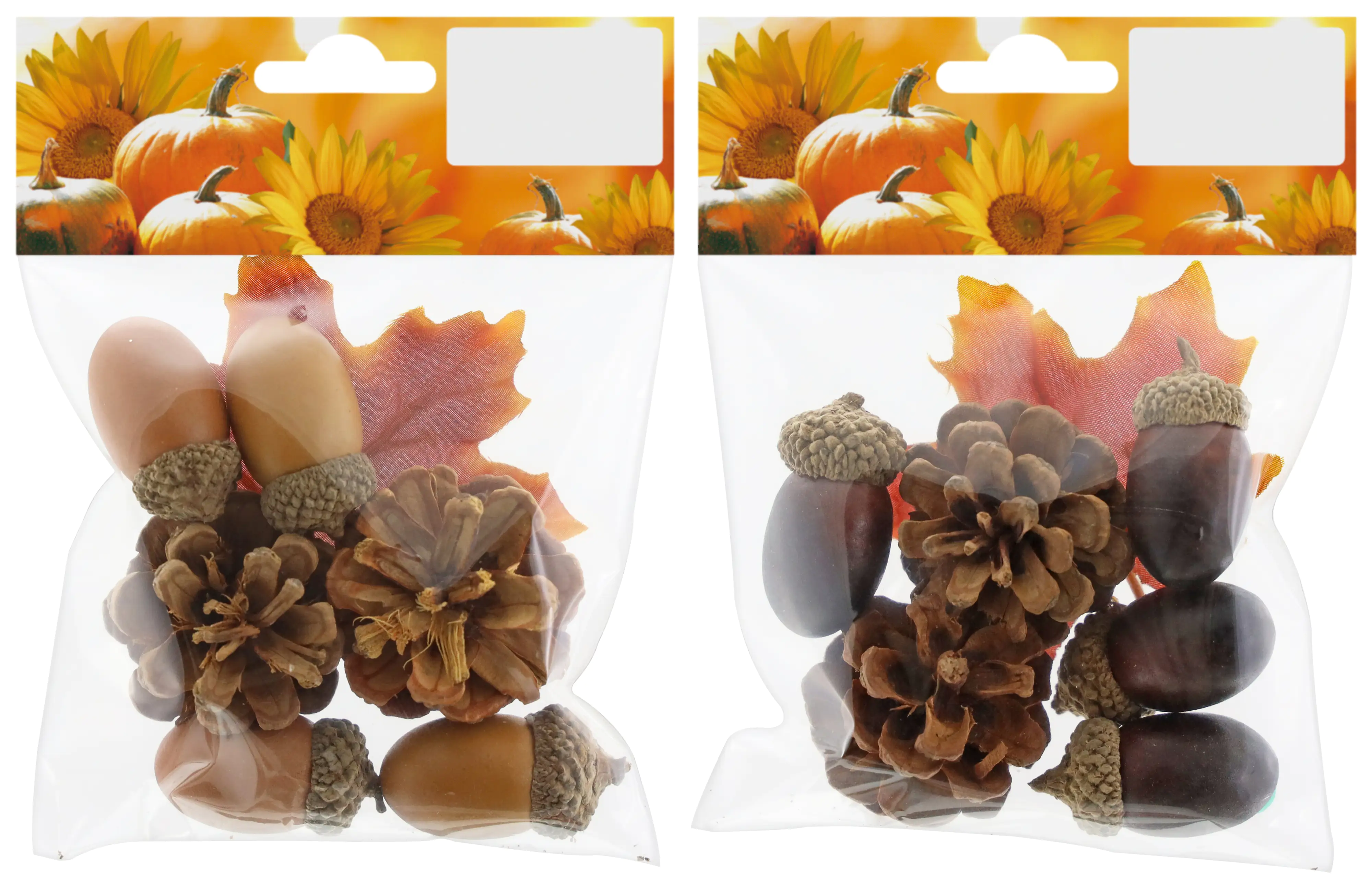 Herbstliche Dekoration 6 Teile im Beutel