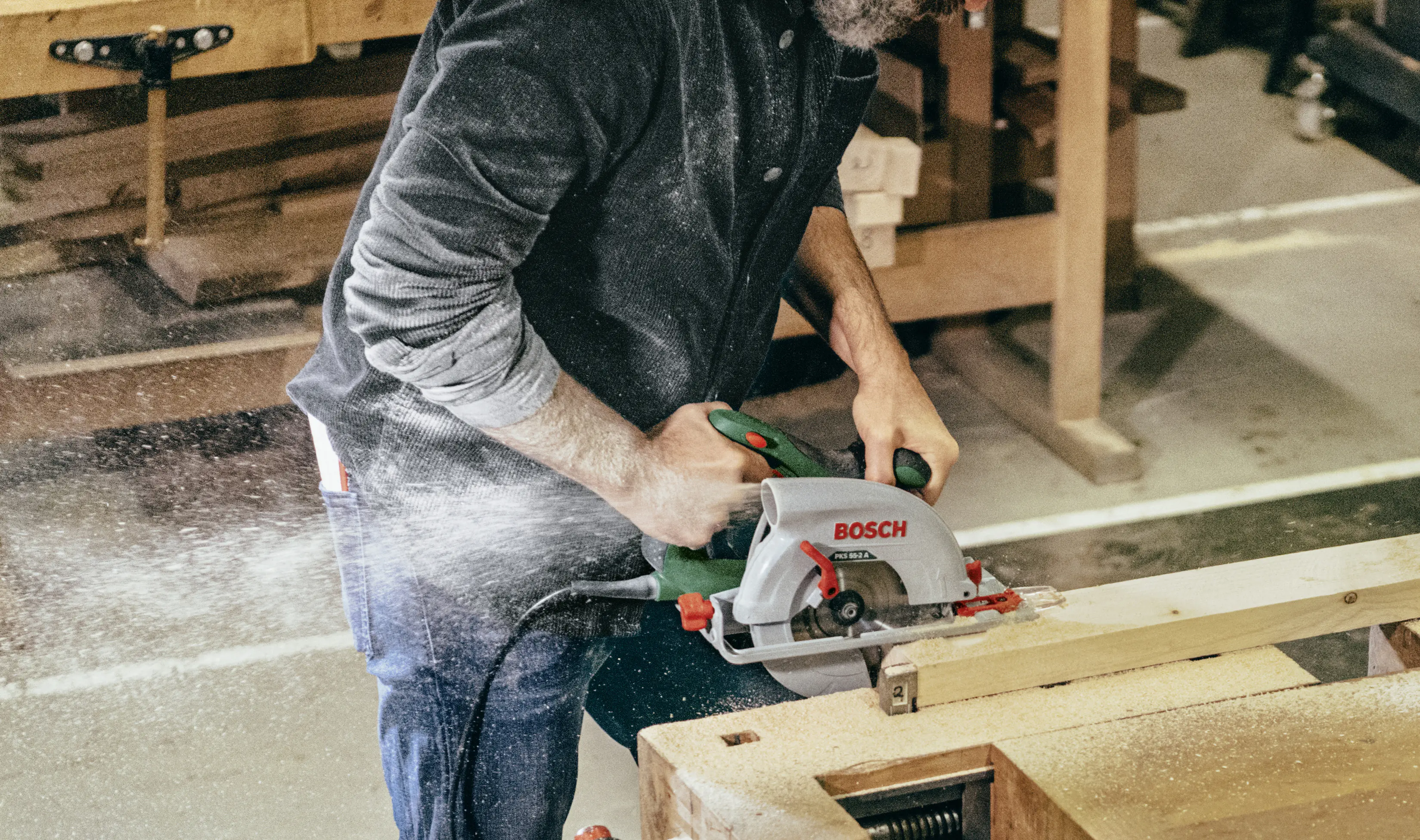 Bosch Handkreissäge PKS 55 A 1200 Watt