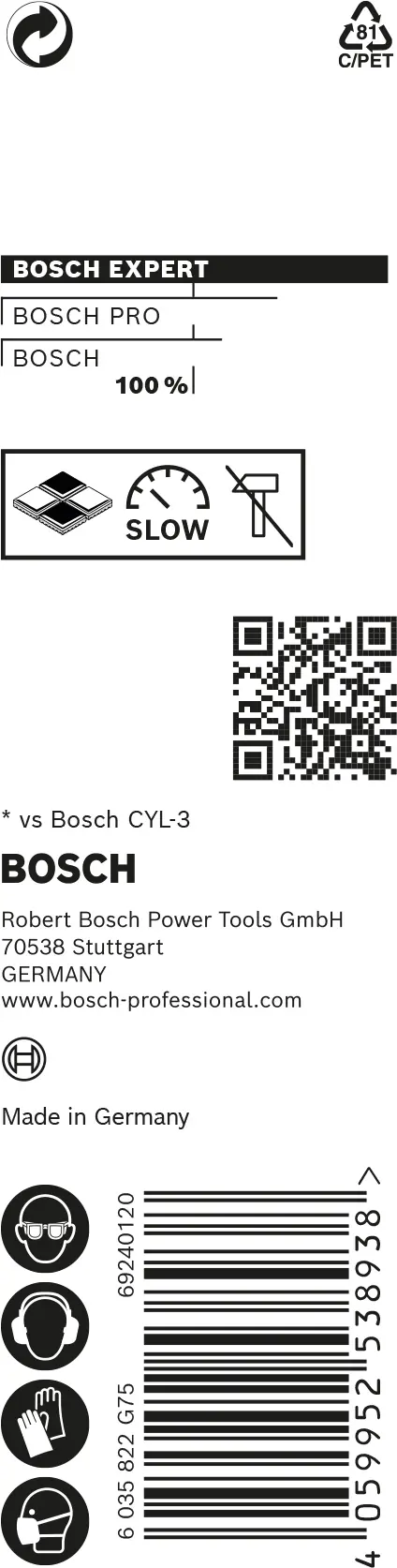 Bosch Expert CYL-9 MultiConstruction Bohrer 3 x 40 x 70 mm