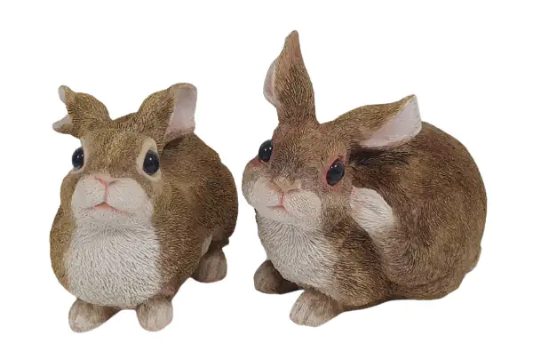 Dekofigur Hasen 2-er Set 20 x 14 x 22 cm