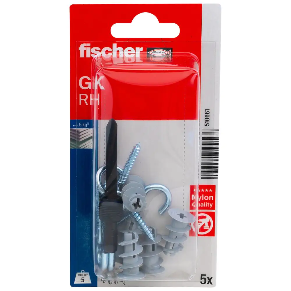 Fischer Gipskartondübel GK RH 22 mm - 5 Stück Fischer Gipskartondübel GK RH 22 mm - 5 Stück