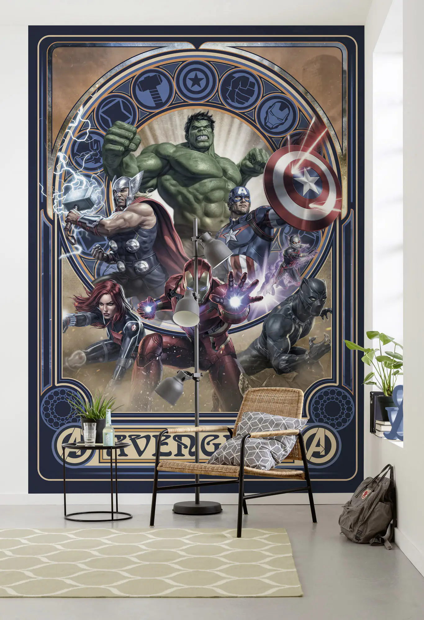 Komar Vlies Fototapete Avengers Ornament 200 x 280 cm 