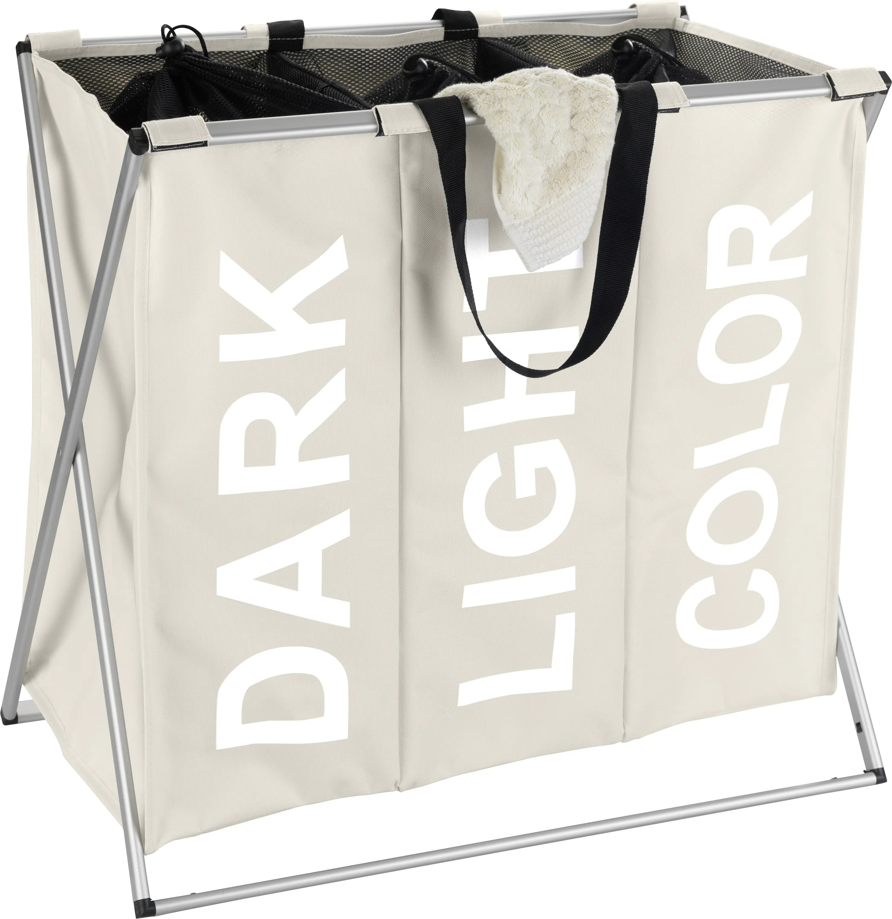 Wenko Wäschesammler Trio 130 l, beige