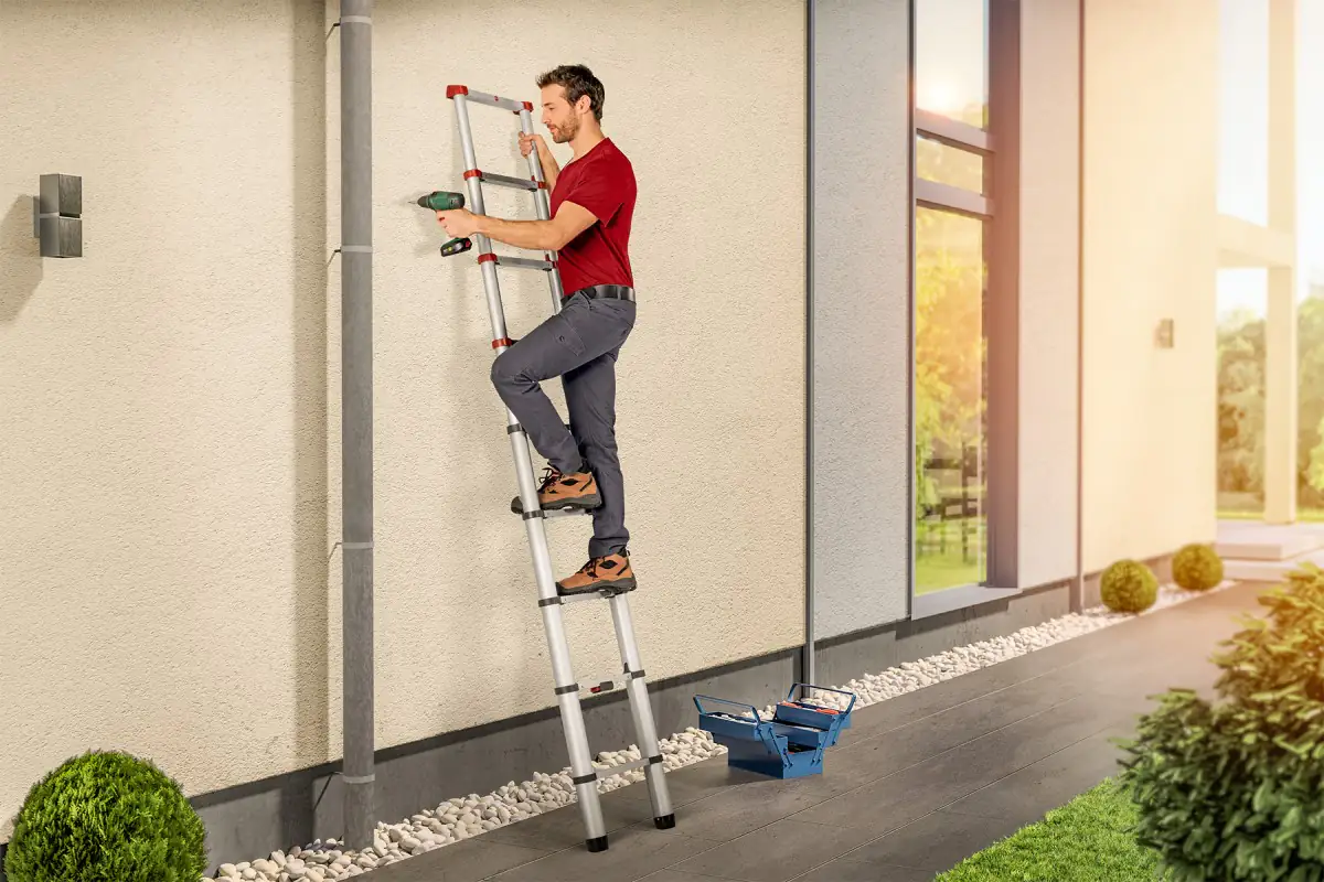 Hailo Aluminium-Teleskopleiter T80 FlexLine 320 3,40 m