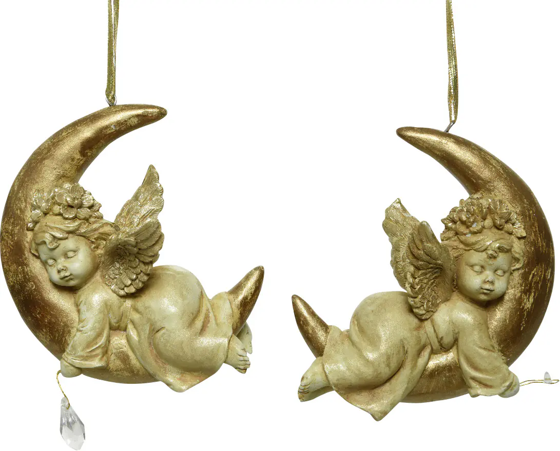 Kaemingk Weihnachtshänger Engel 6 x 10 x 2,5 cm