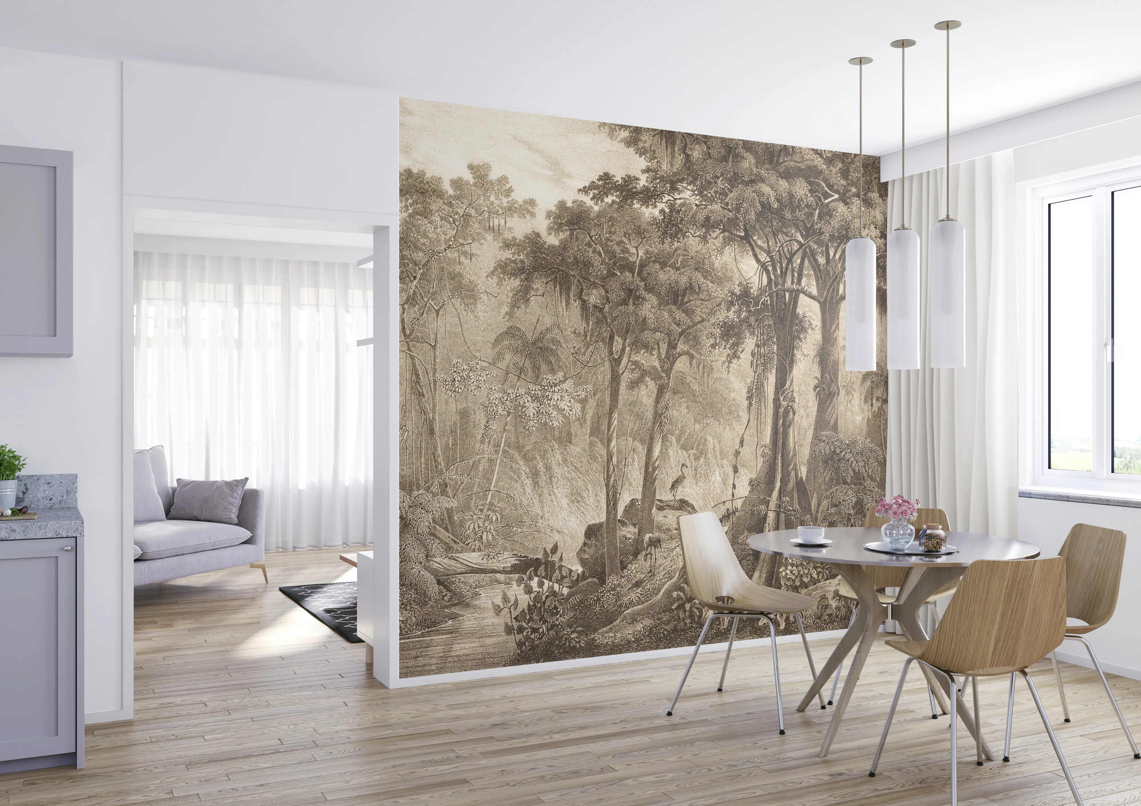 Rasch Vlies Fototapete 543773 Beige-Hellbeige Muster & Motive 2,65 m x 3,18 m