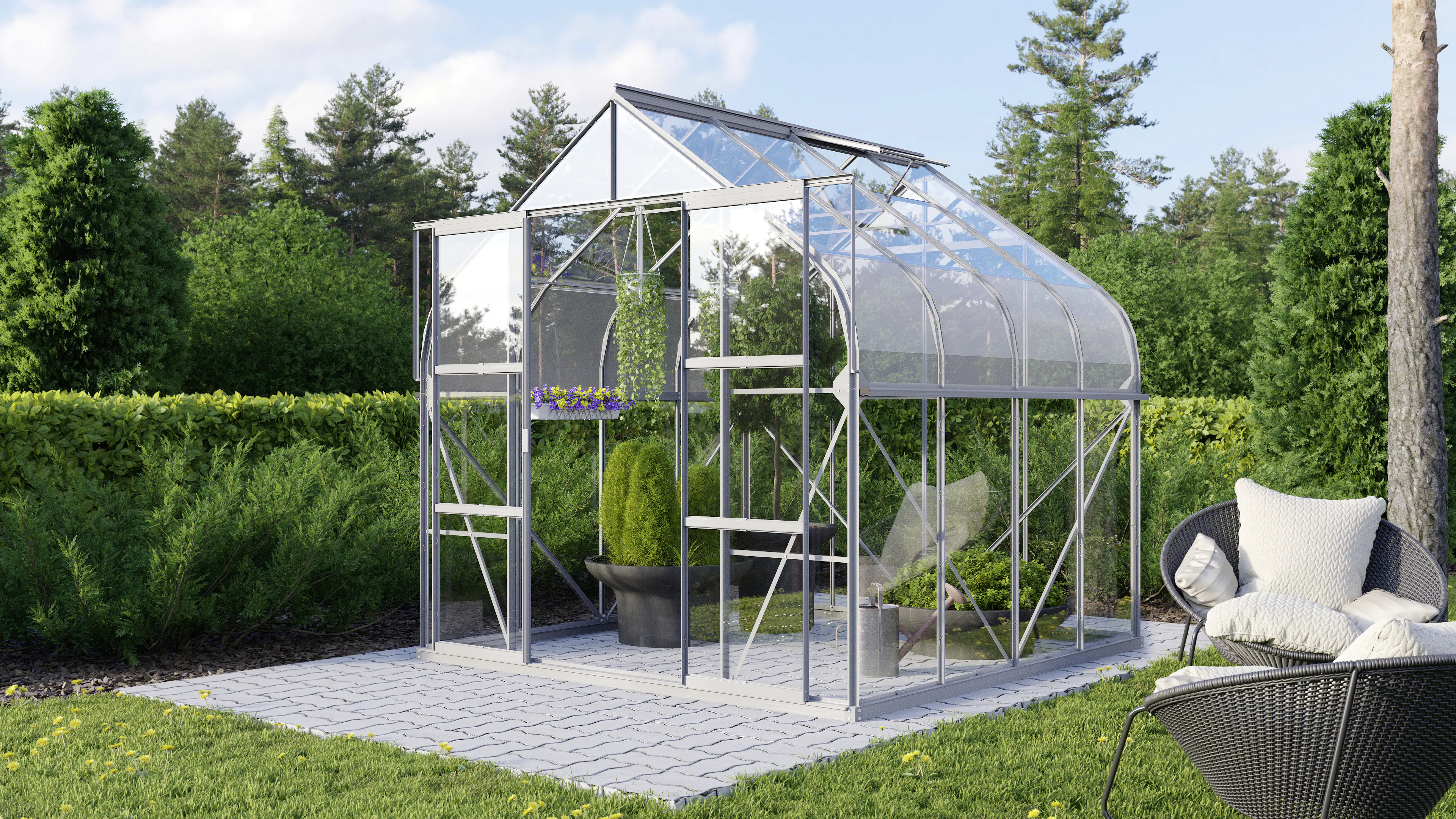 Vitavia Gewächshaus Dione 6700 264 x 258 cm 3 mm Sicherheitsglas Vitavia Gewächshaus Dione 6700 264 x 258 cm 3 mm Sicherheitsglas