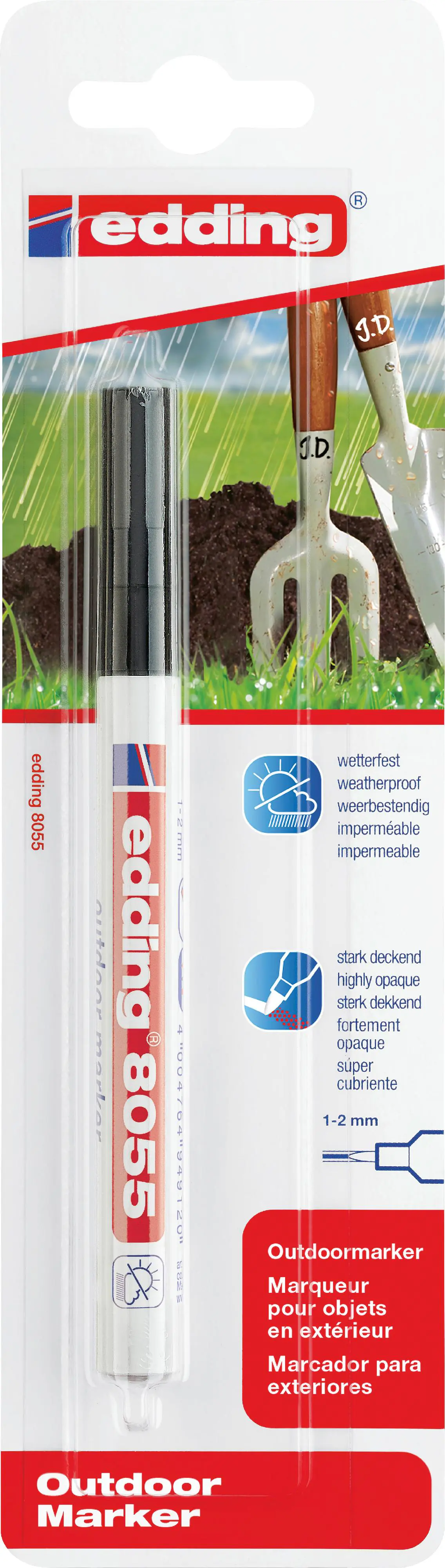 edding 8055 outdoor marker schwarz 1 - 2 mm