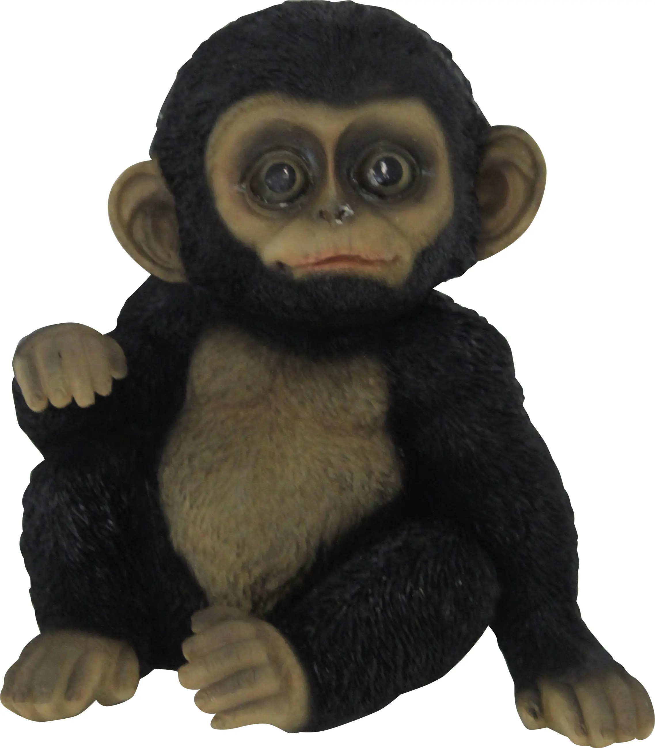 Dekofigur Schimpanse 21 x 15 cm schwarz