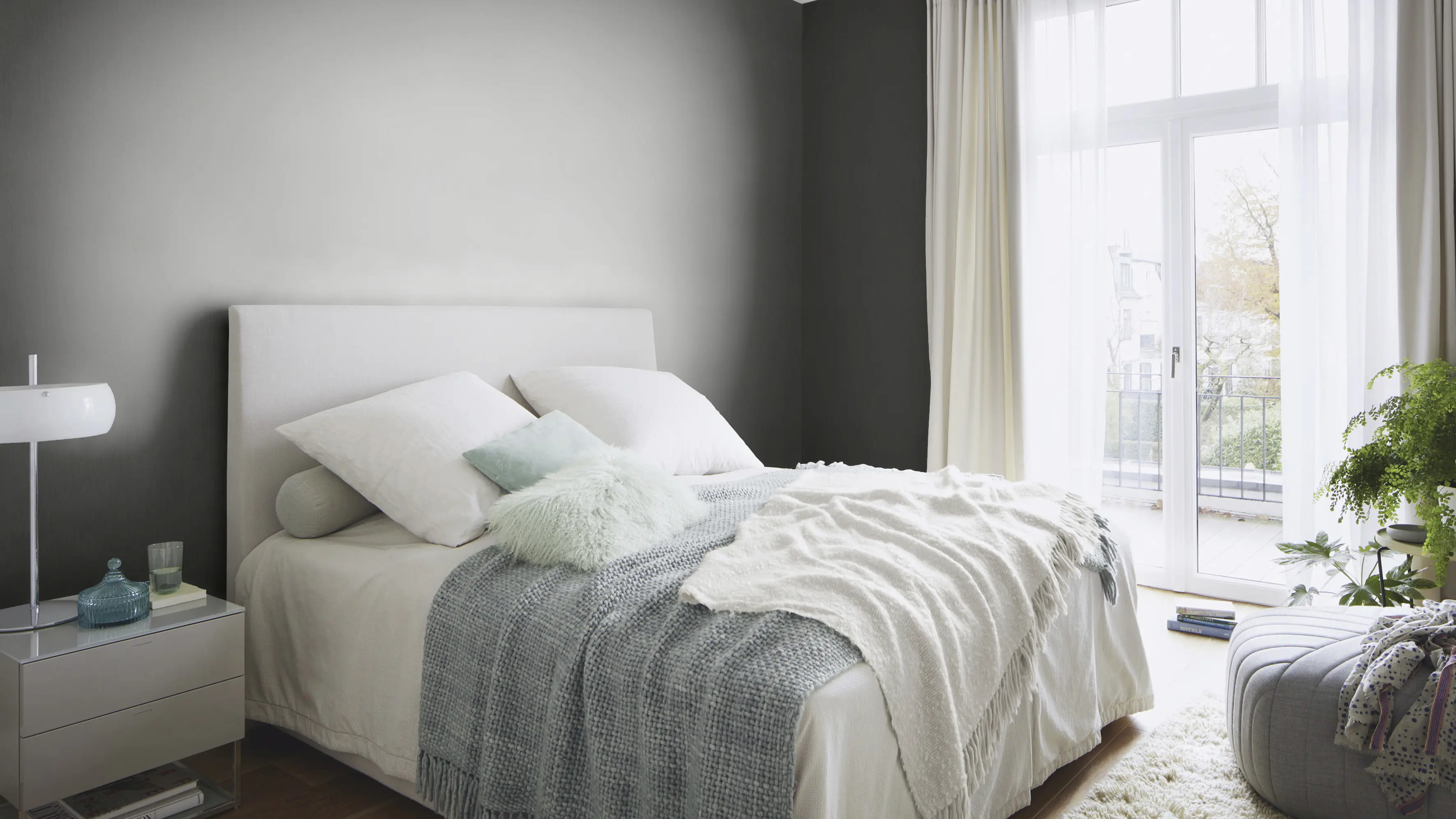 Rasch Vliestapete 746198 Schwarz-Anthrazit Uni 10,05 m x 0,53 m