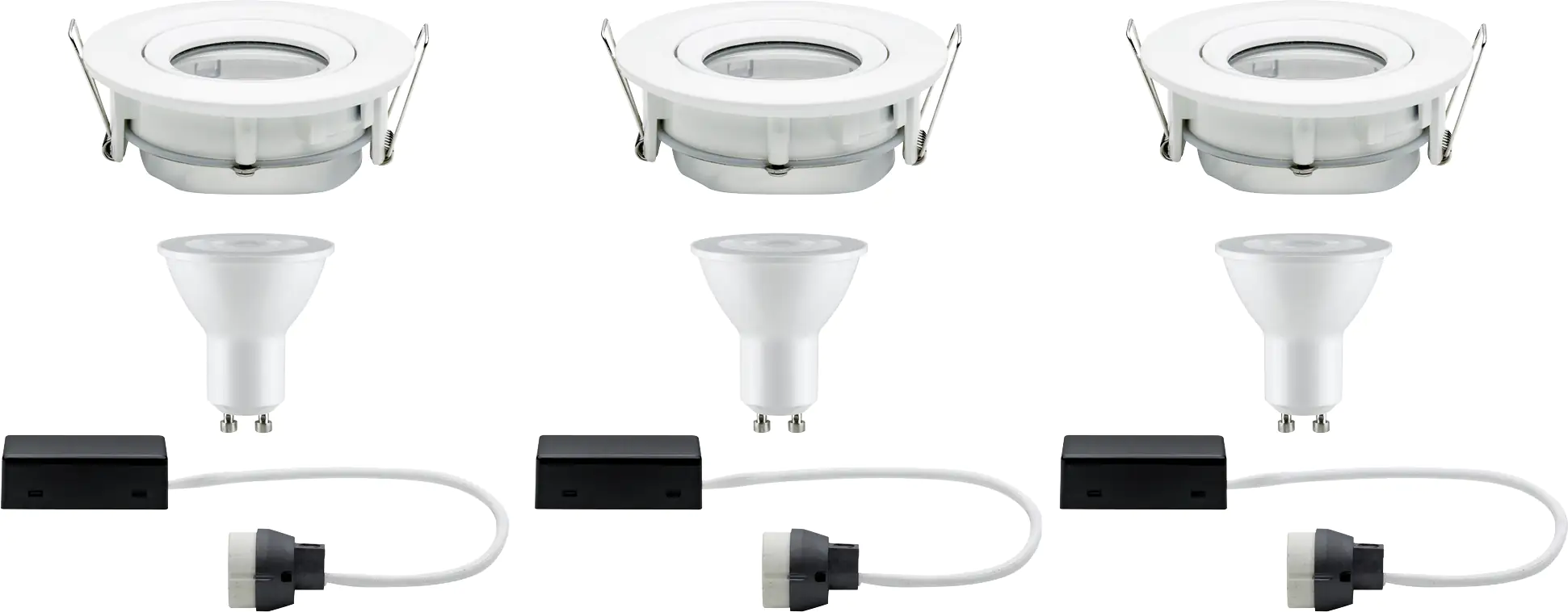 4000870928981_1359957 Paulmann LED Außen-Einbauleuchte Nova Plus 3er Set weiß 9,3 cm GU10