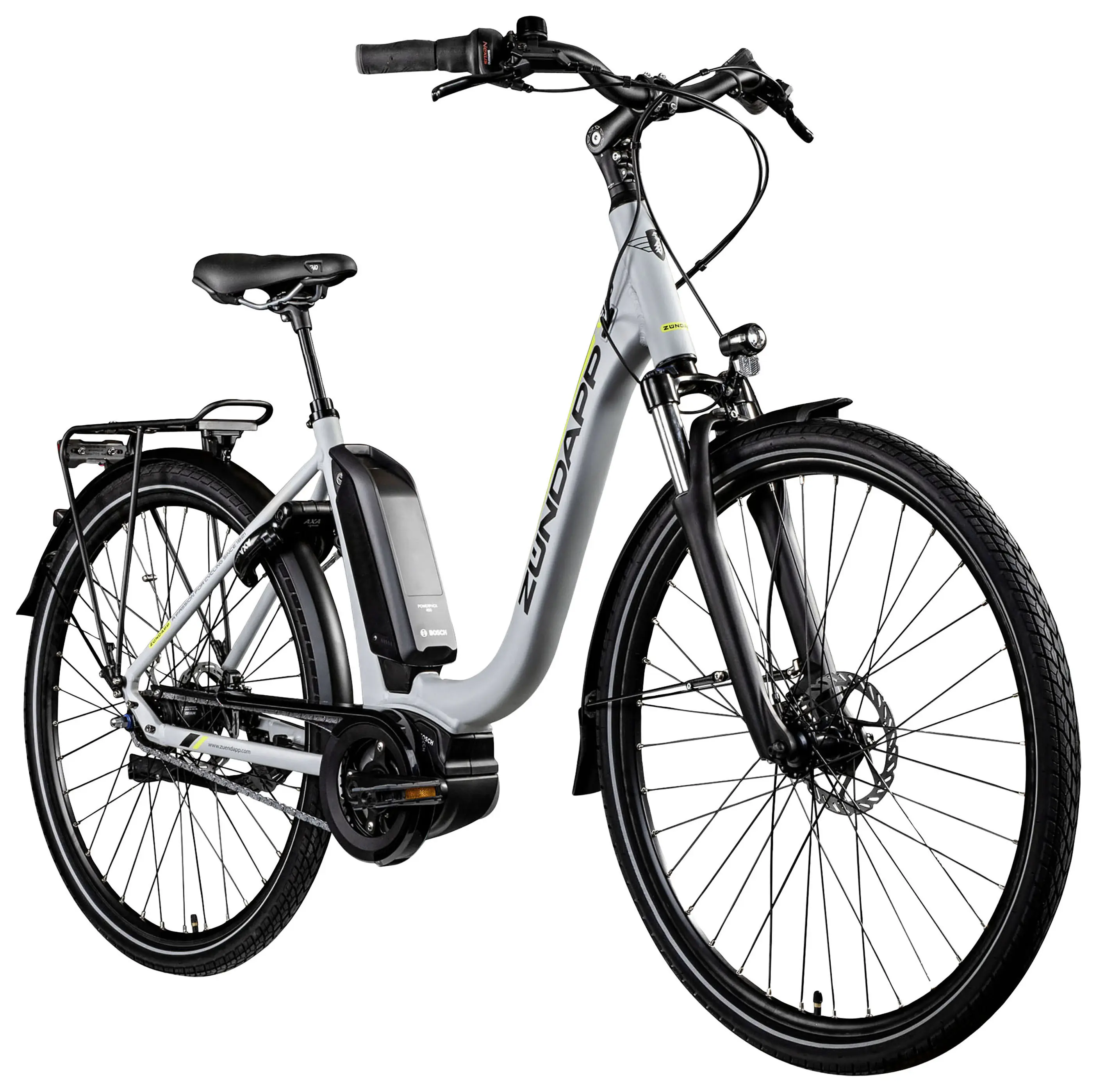 Zündapp E-Bike X300 City 28 Zoll 7-Gang 400 Wh silber gelb