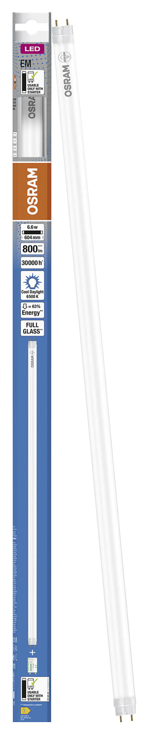 Osram LED Röhre T8 60 cm G13 6,6 W kaltweiß Osram LED Röhre T8 60 cm G13 6,6 W kaltweiß